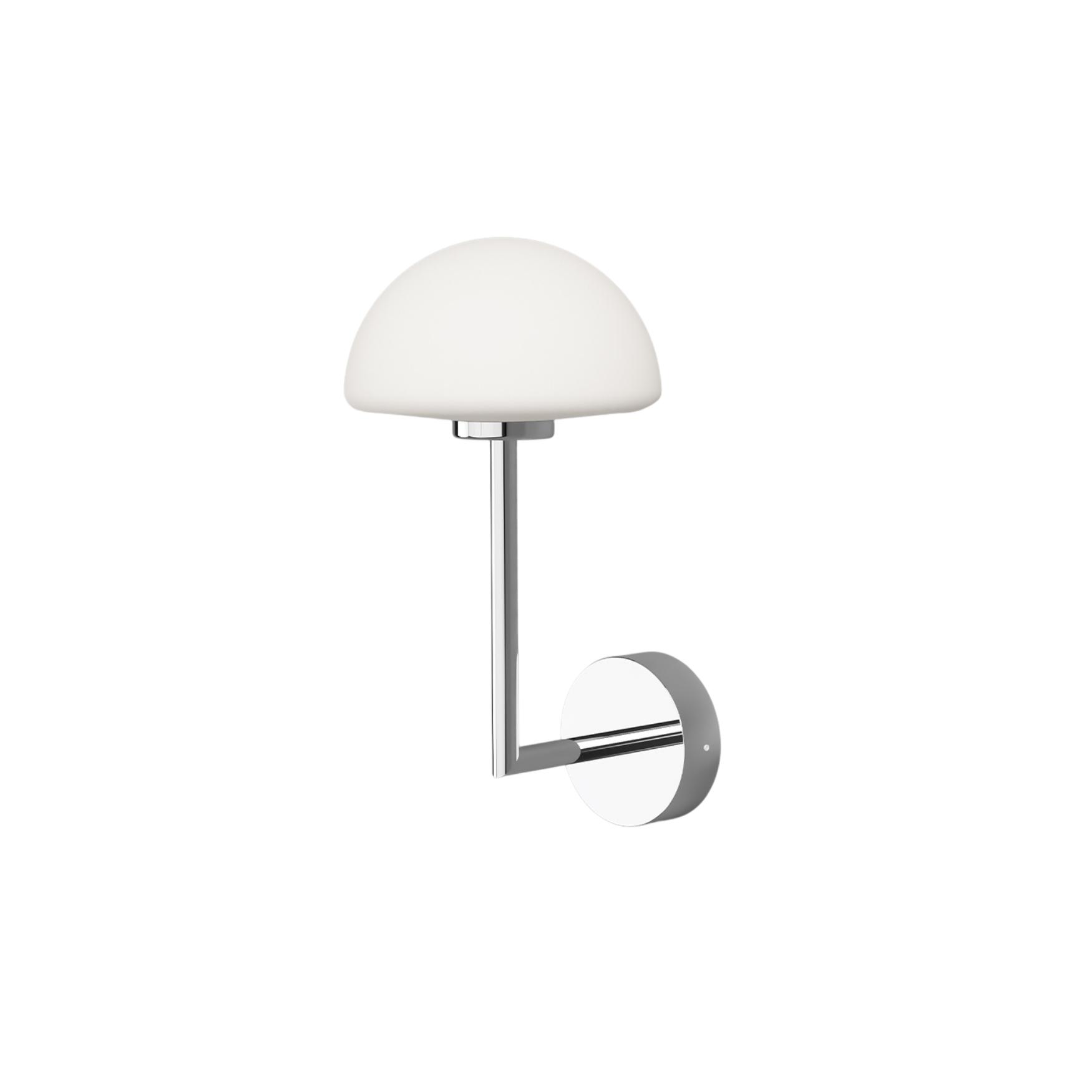 Orb Chrome Long Arm Dome Wall Light