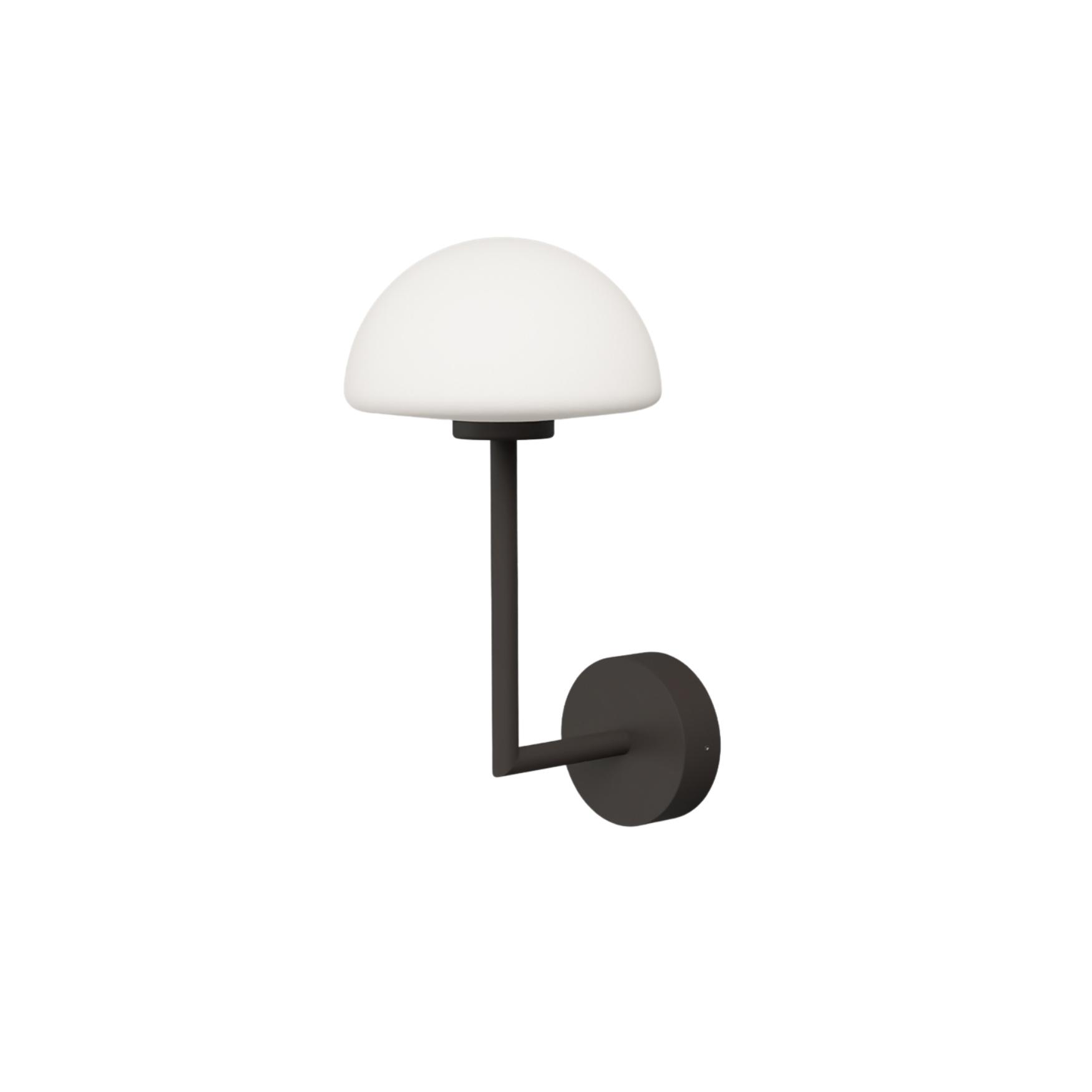Orb Dark Bronze Long Arm Dome Wall Light