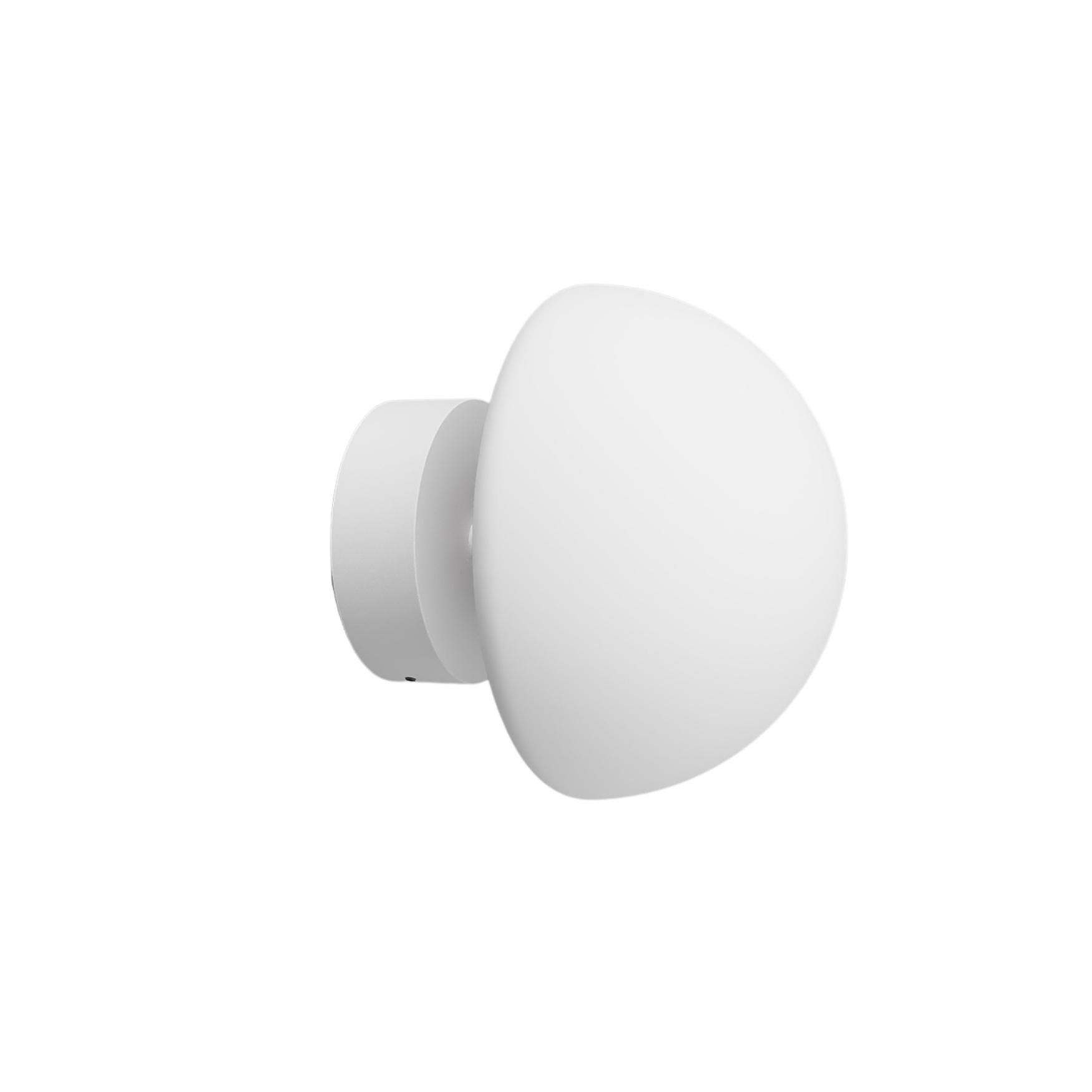 Orb White Short Arm Dome Wall Light