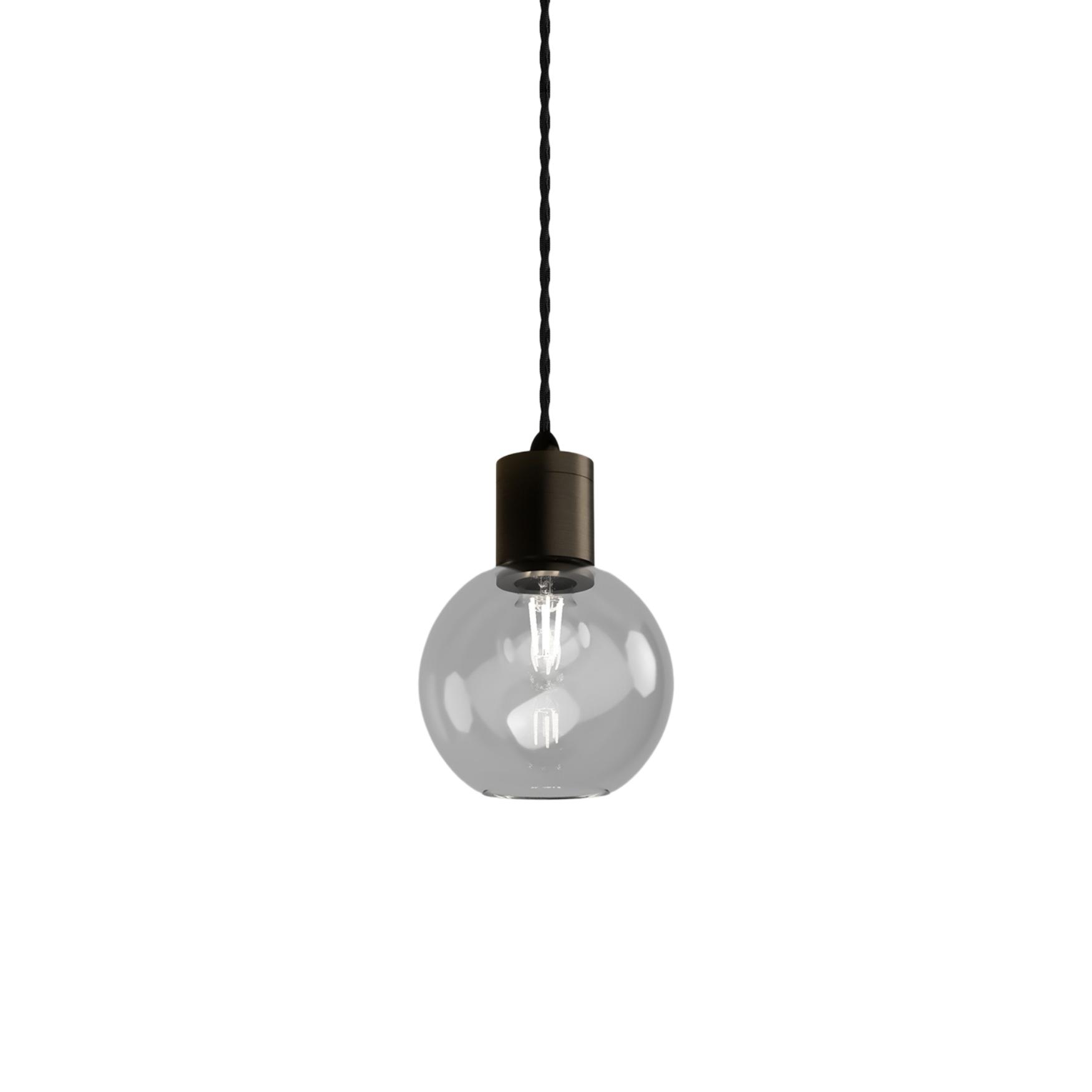 Parlour Iron Sphere Clear Glass Pendant Light