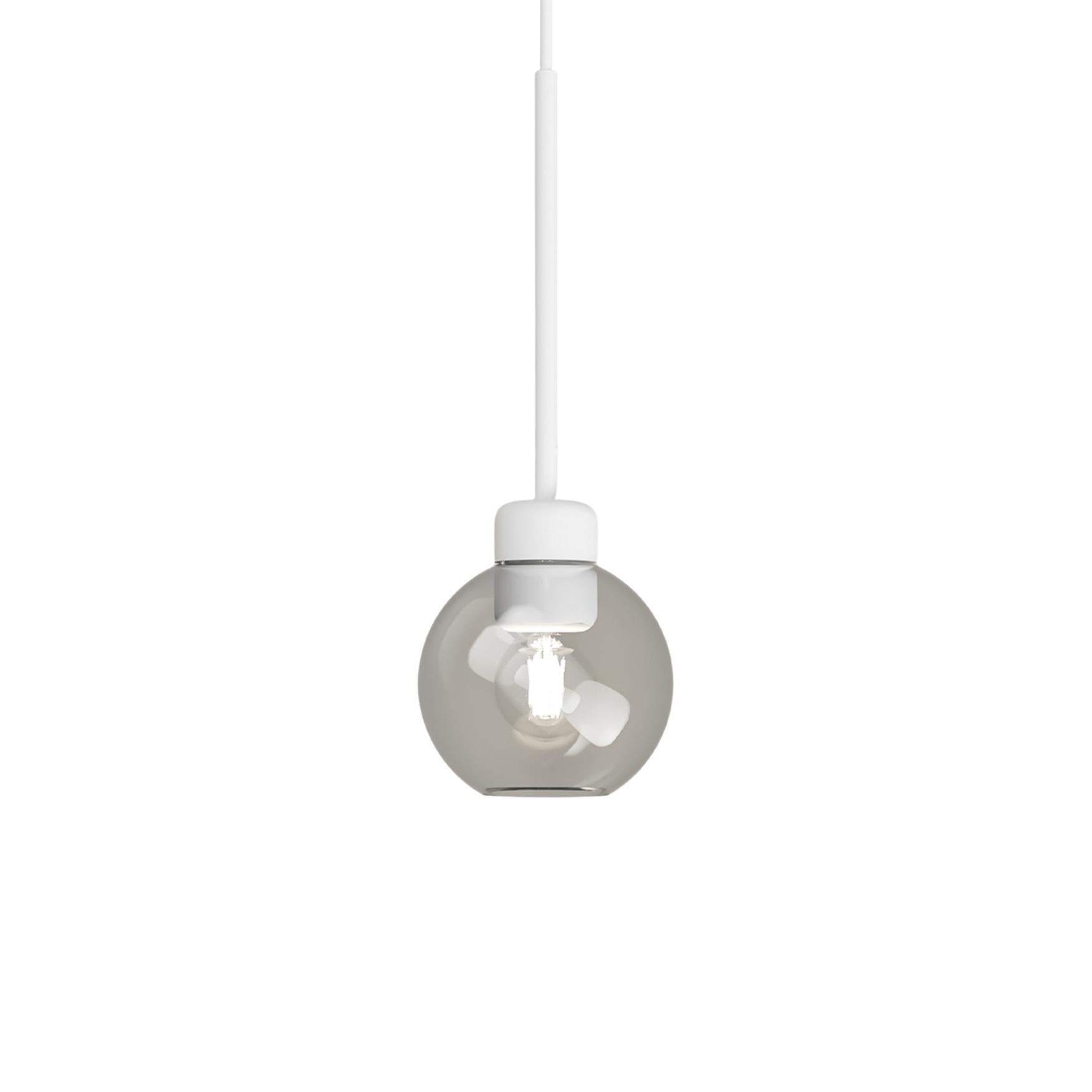 Parlour Lite White Sphere Clear Glass Pendant Light