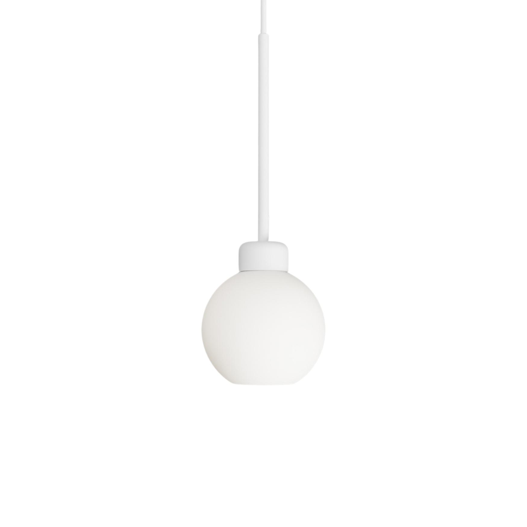 Parlour Lite White Sphere White Glass Pendant Light