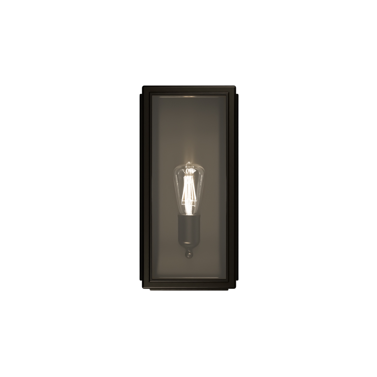 Lille Old Bronze Clear Glass Lantern Wall Light
