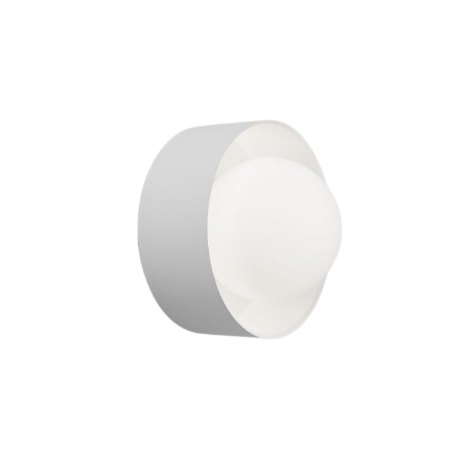 Orb Sur White Acid Washed Glass Wall Light