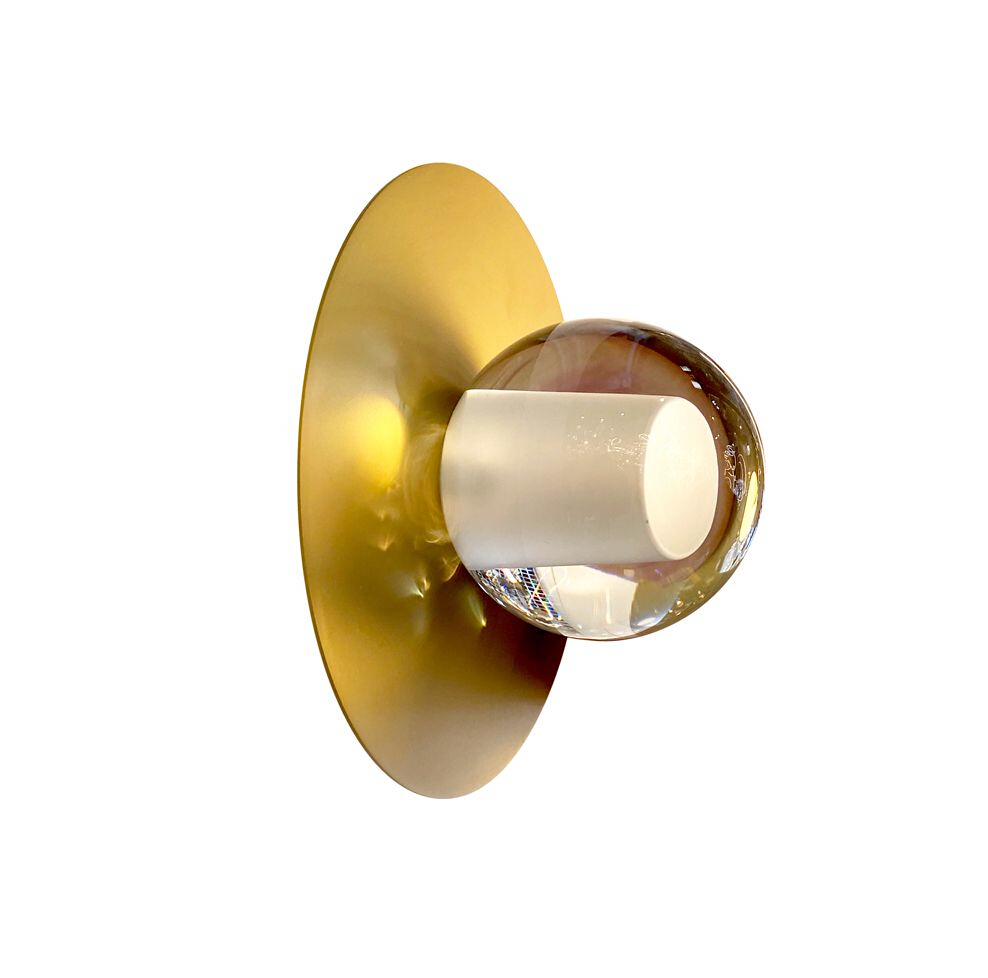 Clover Gold and Glass Feature Wall Light