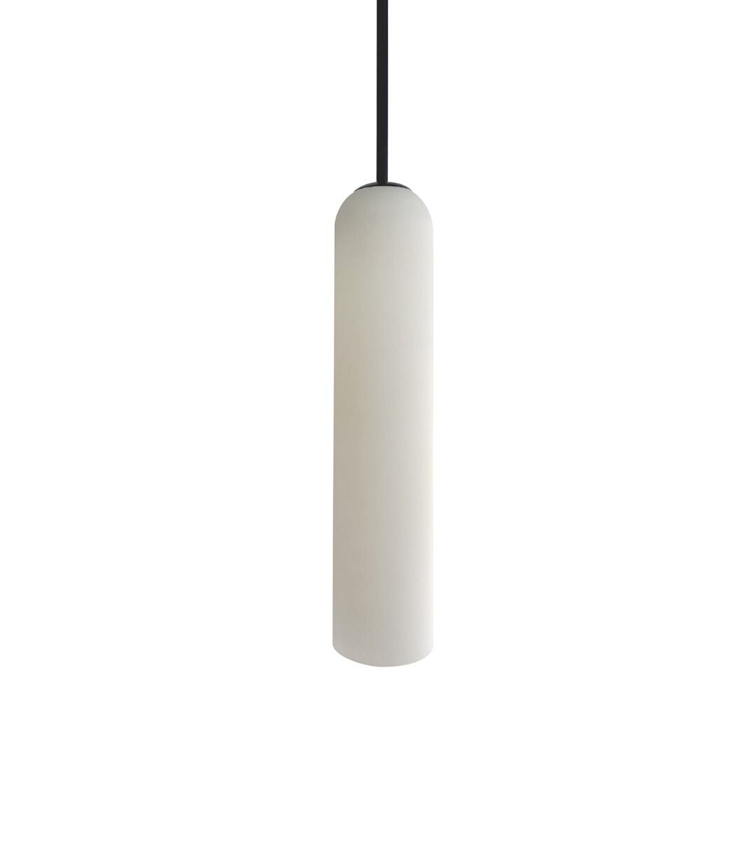 Kris Opal Black Slim Bell Pendant Light