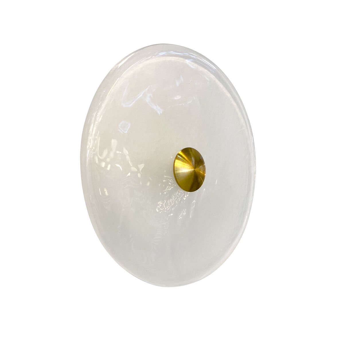 Nordic White Glass Disc Wall Lamp