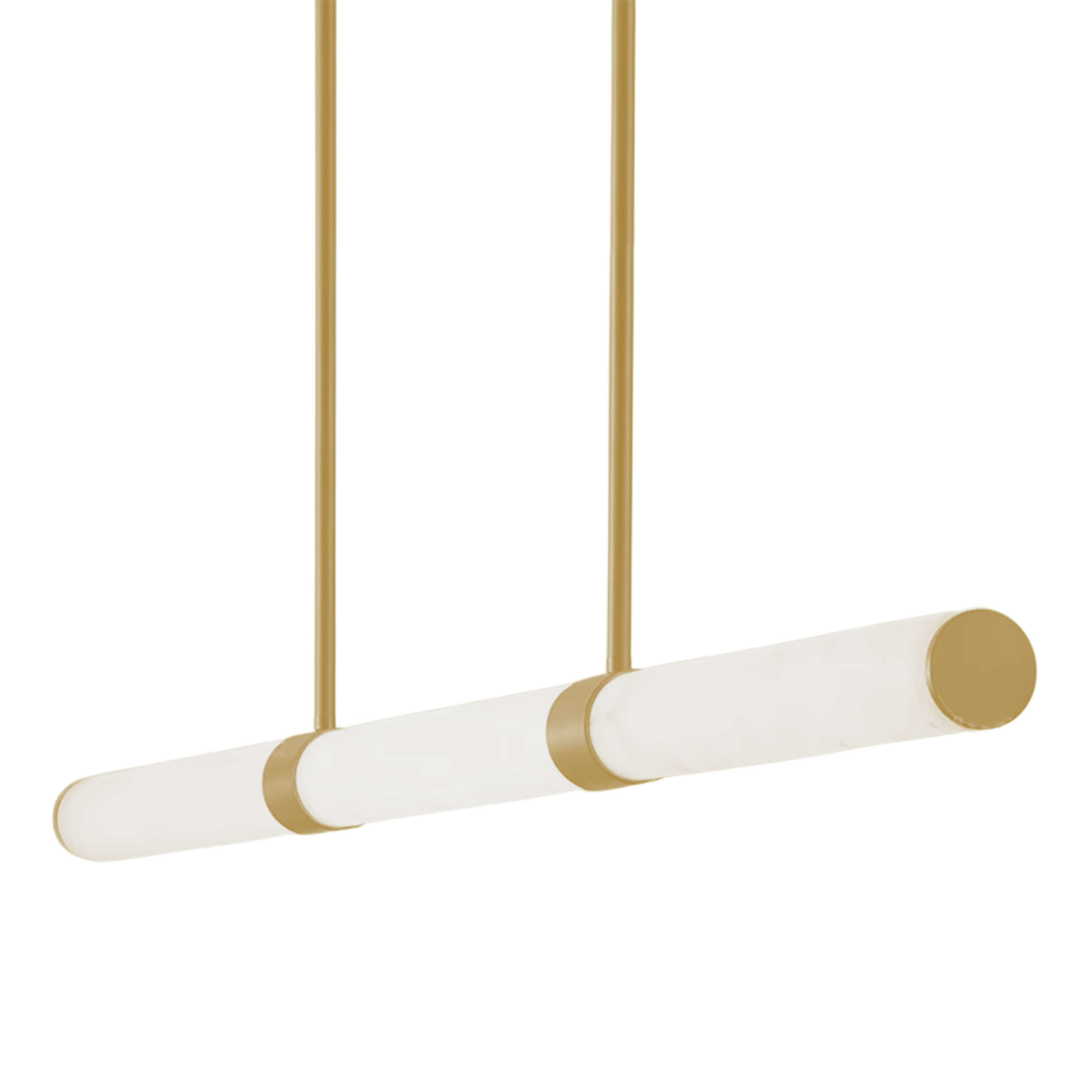 Pauline Gold Long Bar Marble Pendant