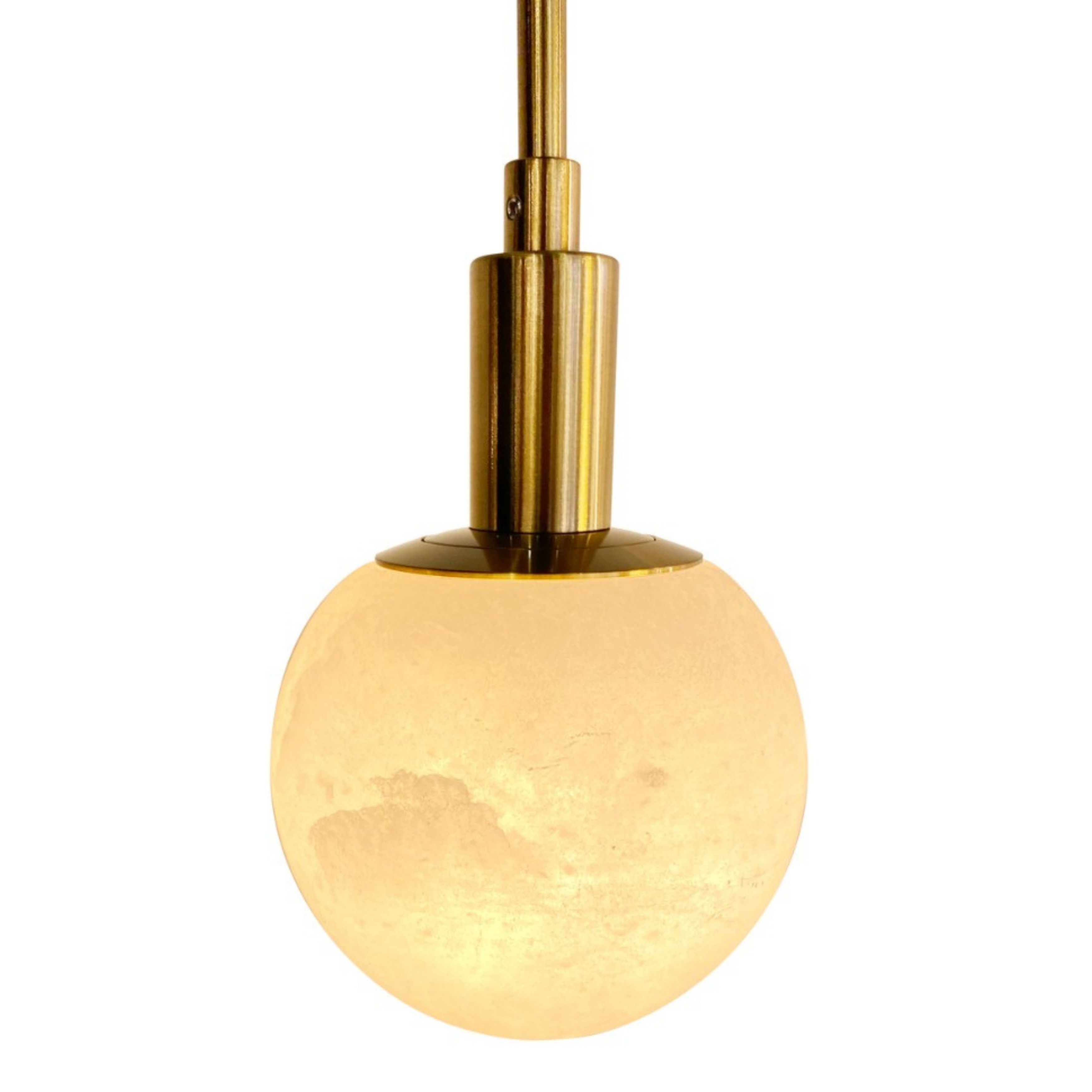 Pauline Gold Round Marble Pendant