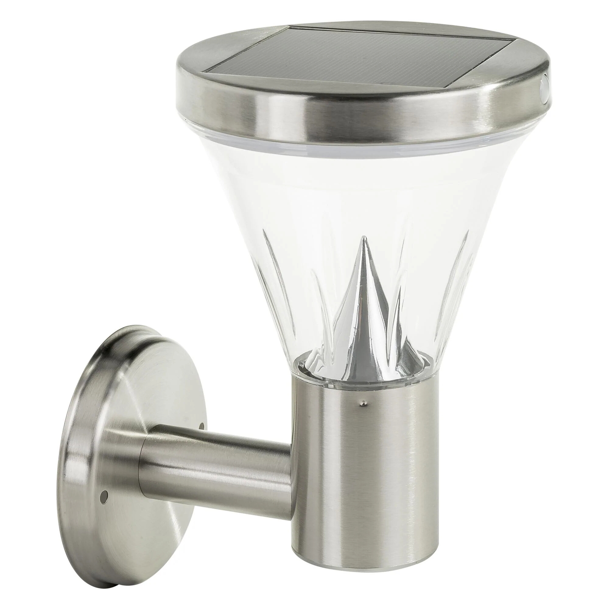 Stainless Steel Circular Lid Solar Wall Light with Motion Sensor