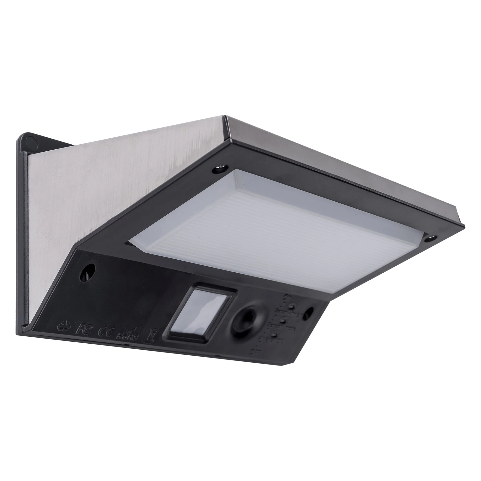 Black Flush Mounted Wall Light with Motion Sensor