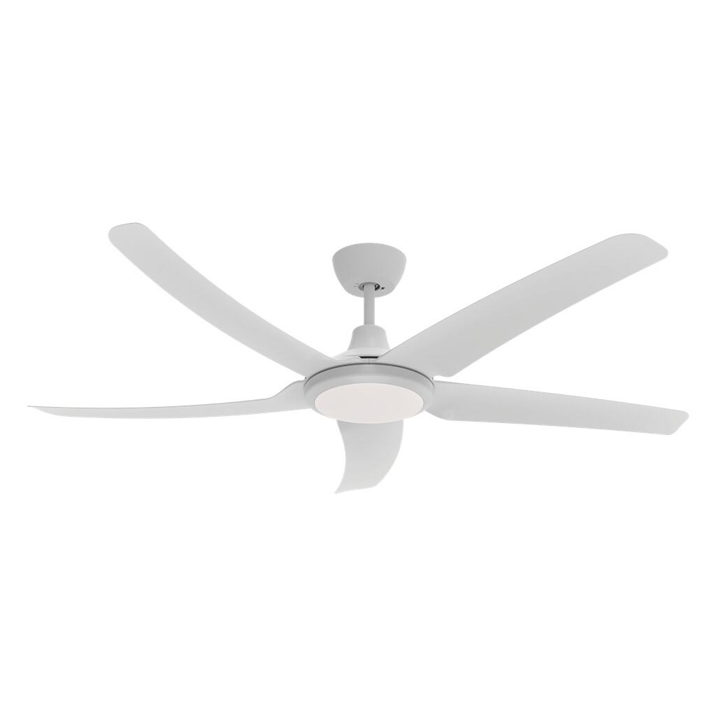 Hover White 56" DC Ceiling Fan with LED Light