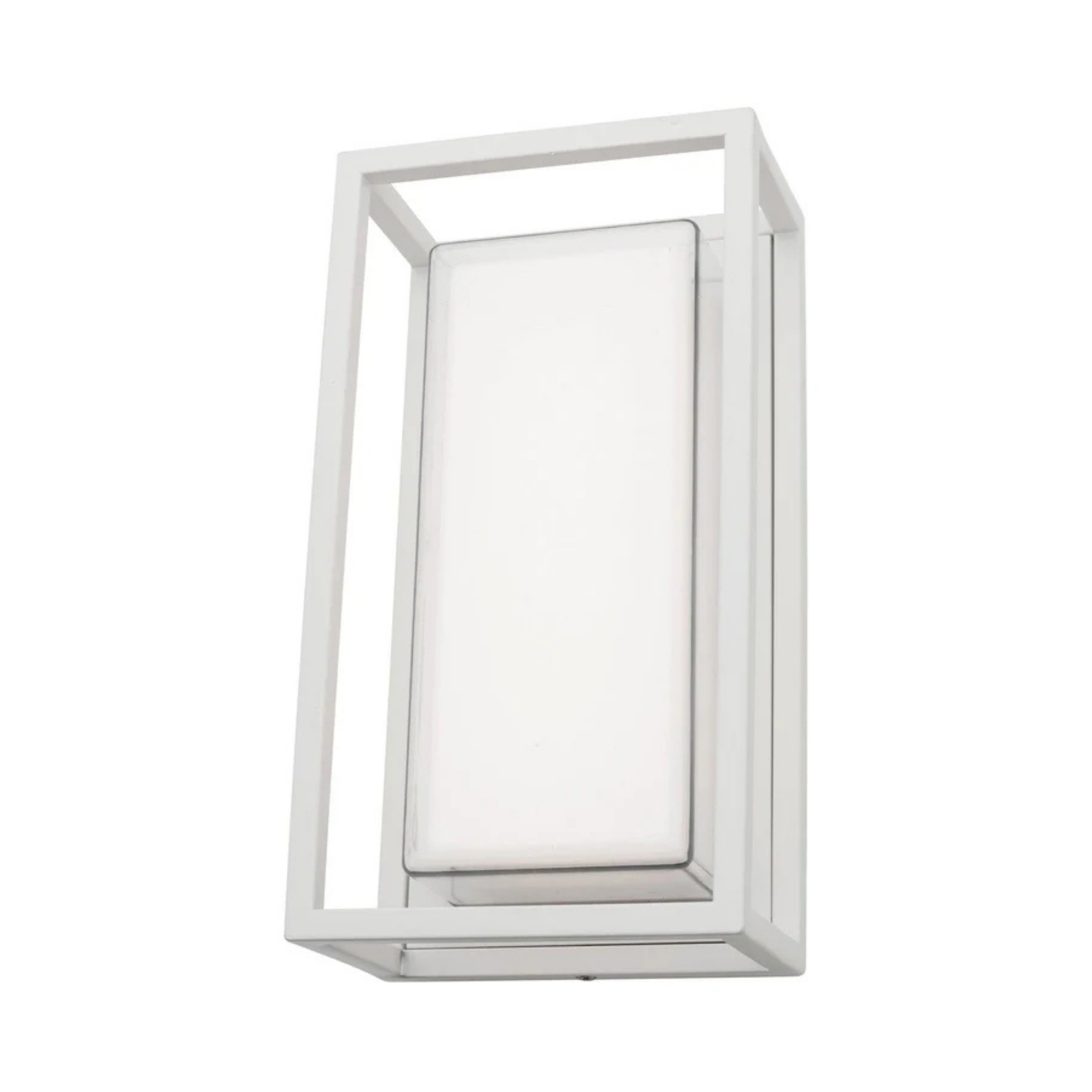 Azores White Rectangular Outdoor Wall Light