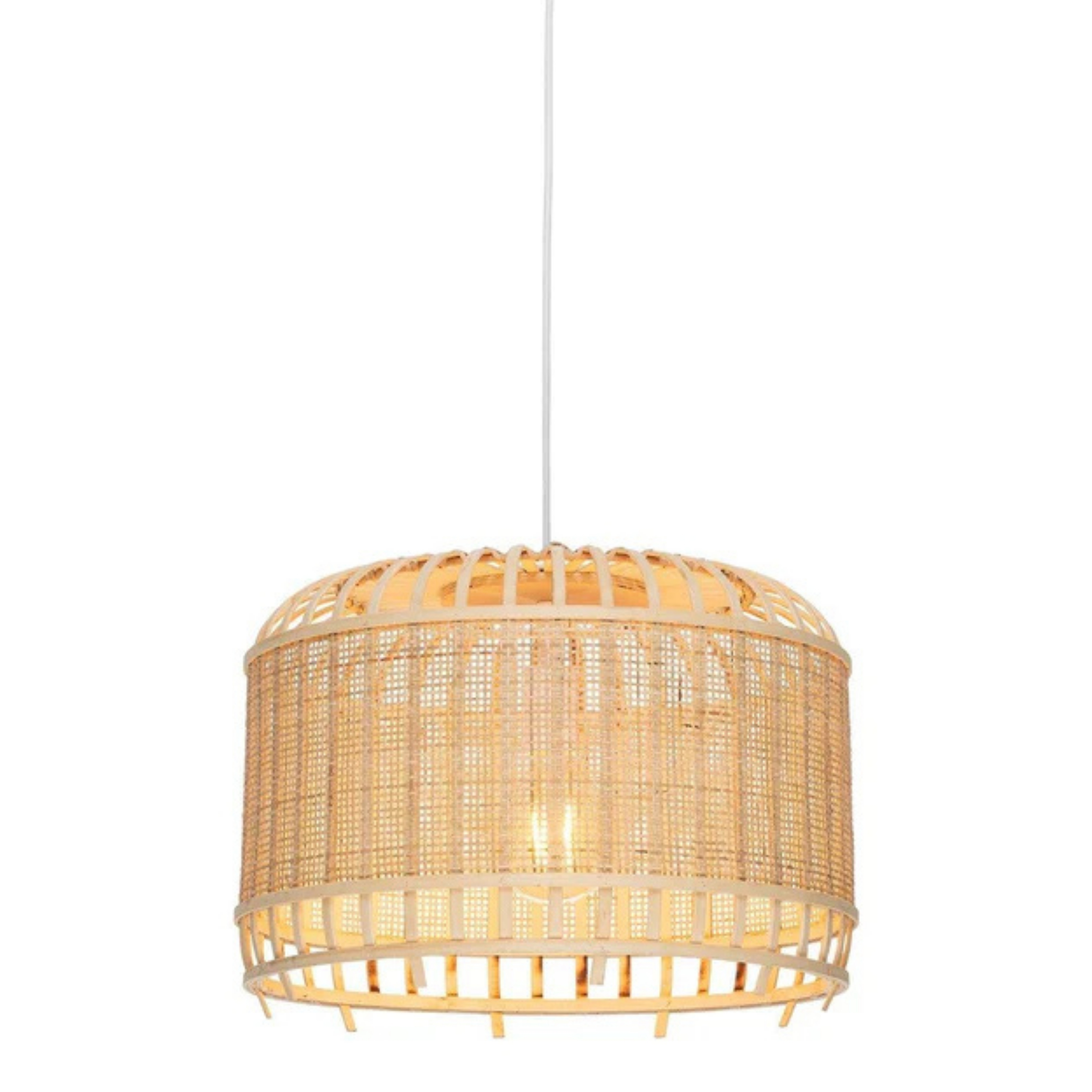 Geneva Woven Bamboo Rattan Pendant