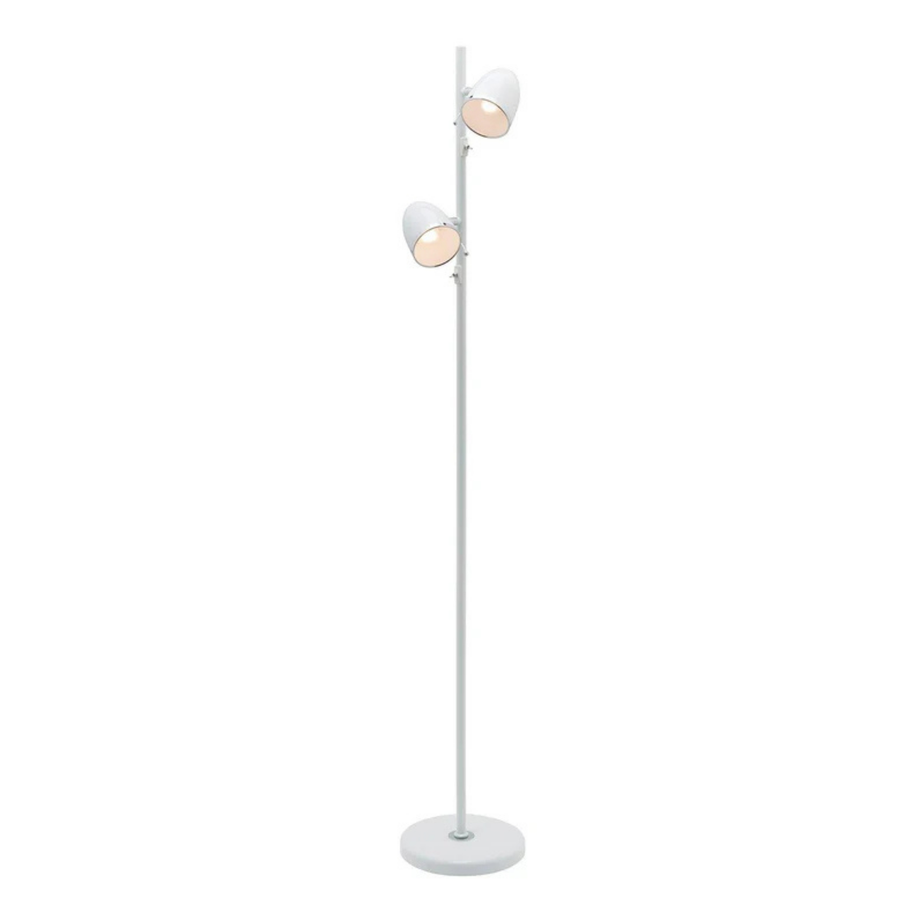 Seville Duo White Metal Floor Lamp
