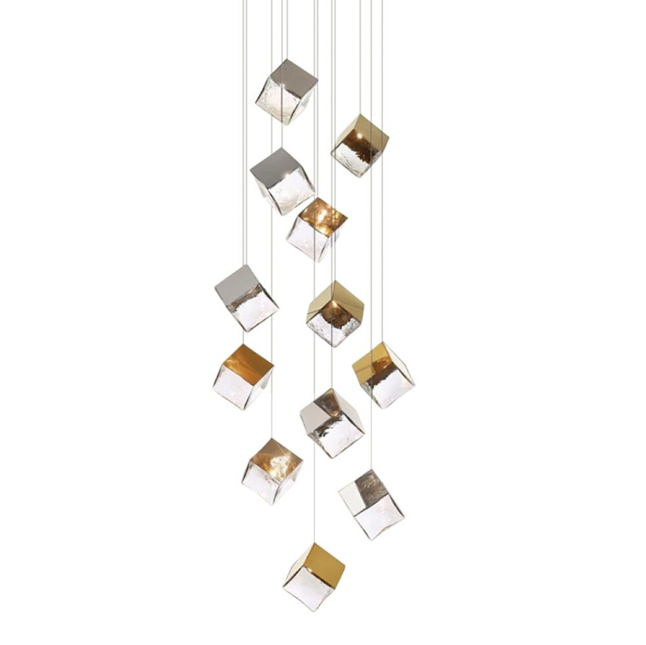 Cube Multi-Coloured Cluster Pendant Light