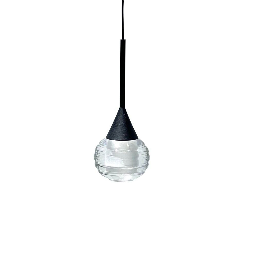Toffee Black Clear Teardrop Pendant
