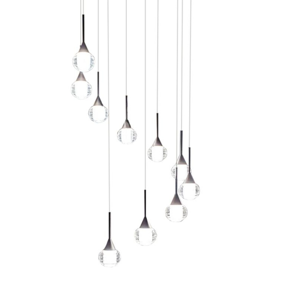 Toffee 10 Light Black Cluster Pendant