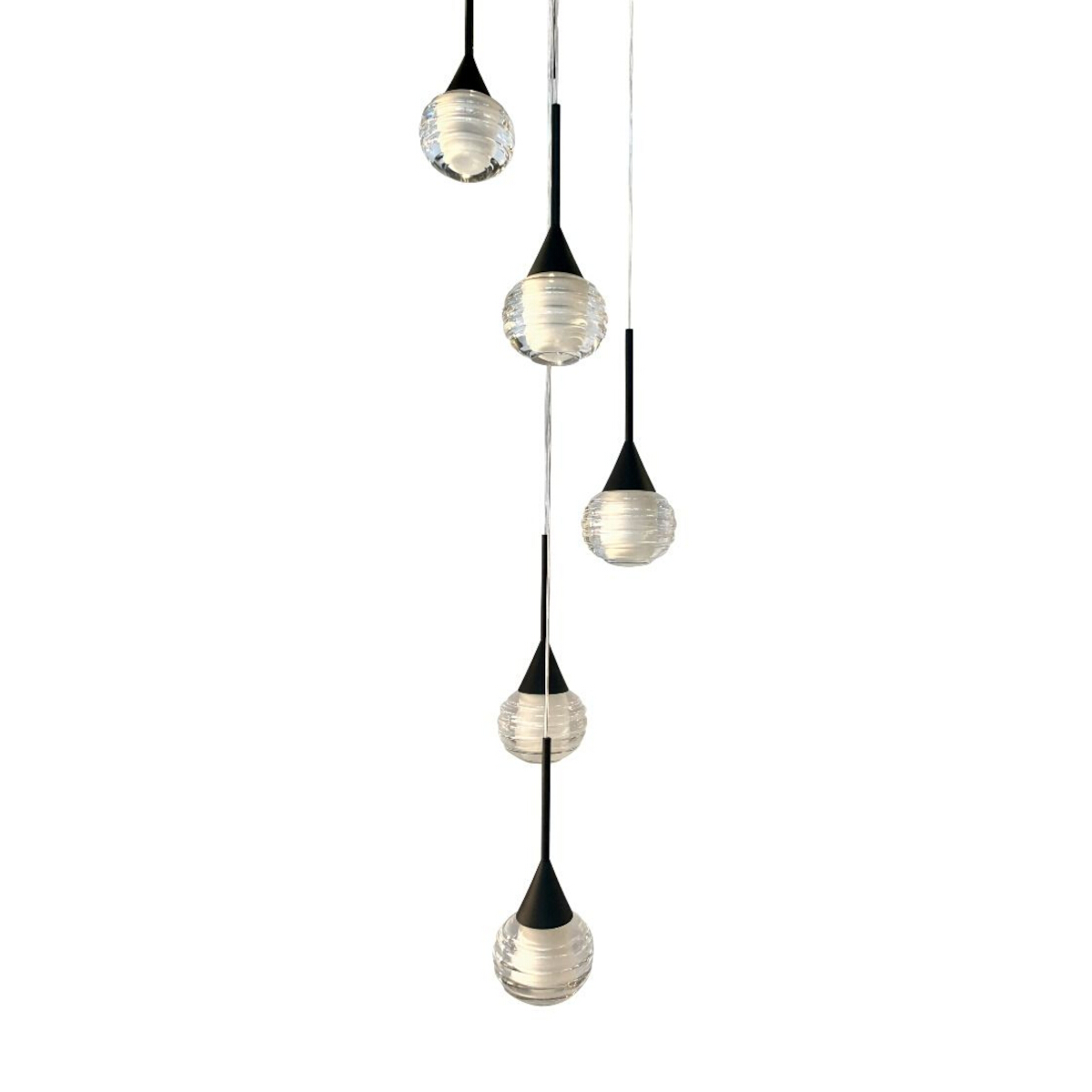 Toffee 5 Light Black Cluster Pendant