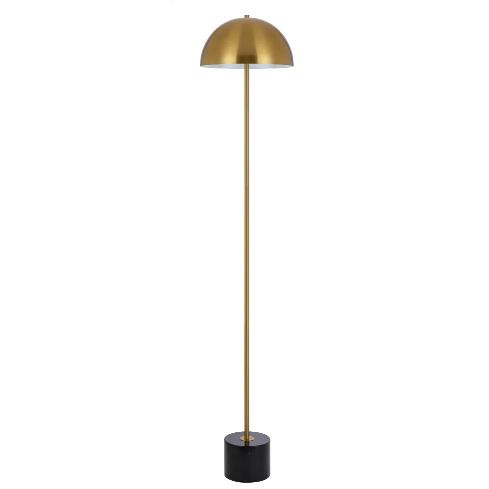 Durban Black Marble and Gold Dome Floor Lamp