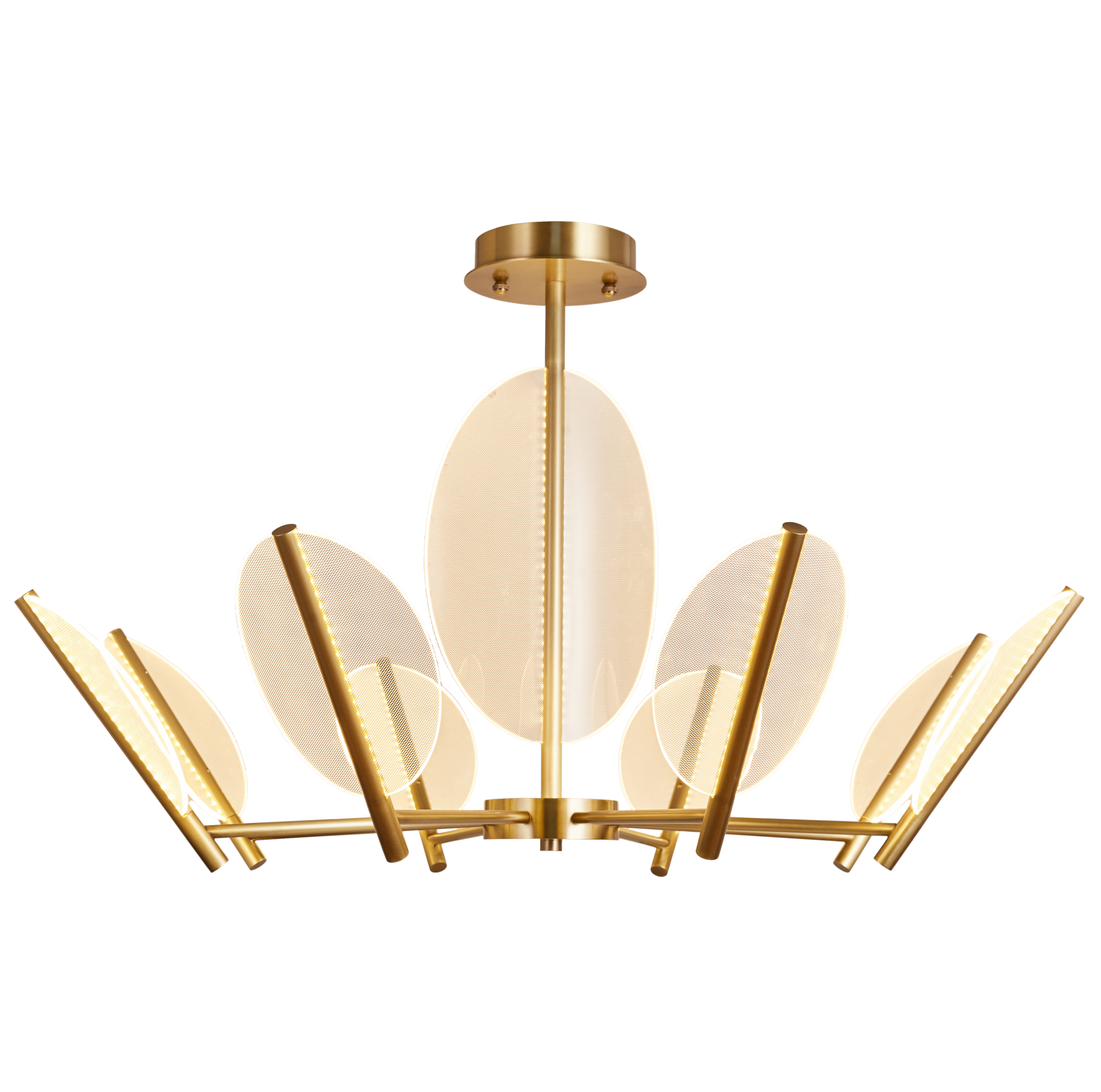 Ingrid Branching Brass Pendant Chandelier