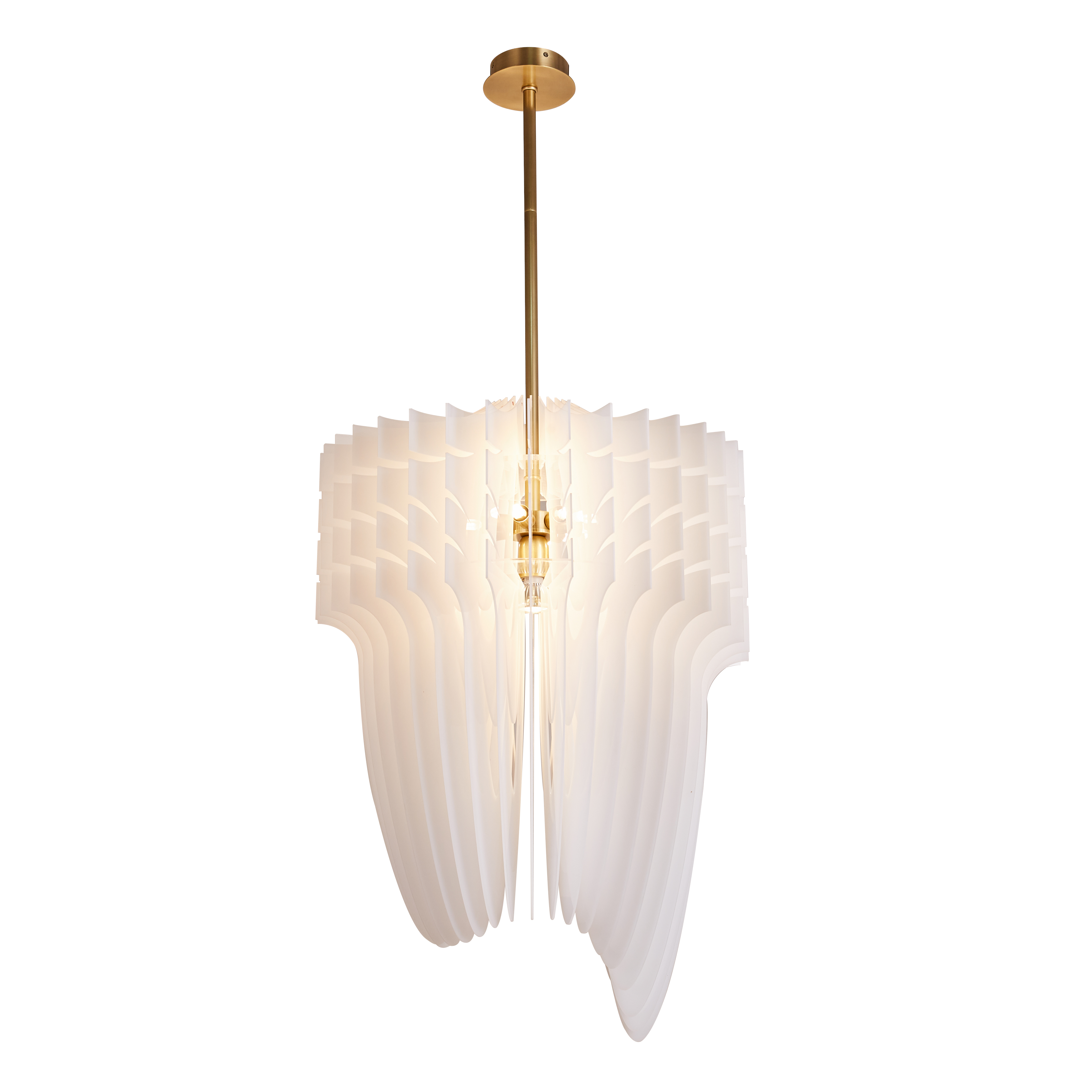 Lennon White Folded Pendant Chandelier