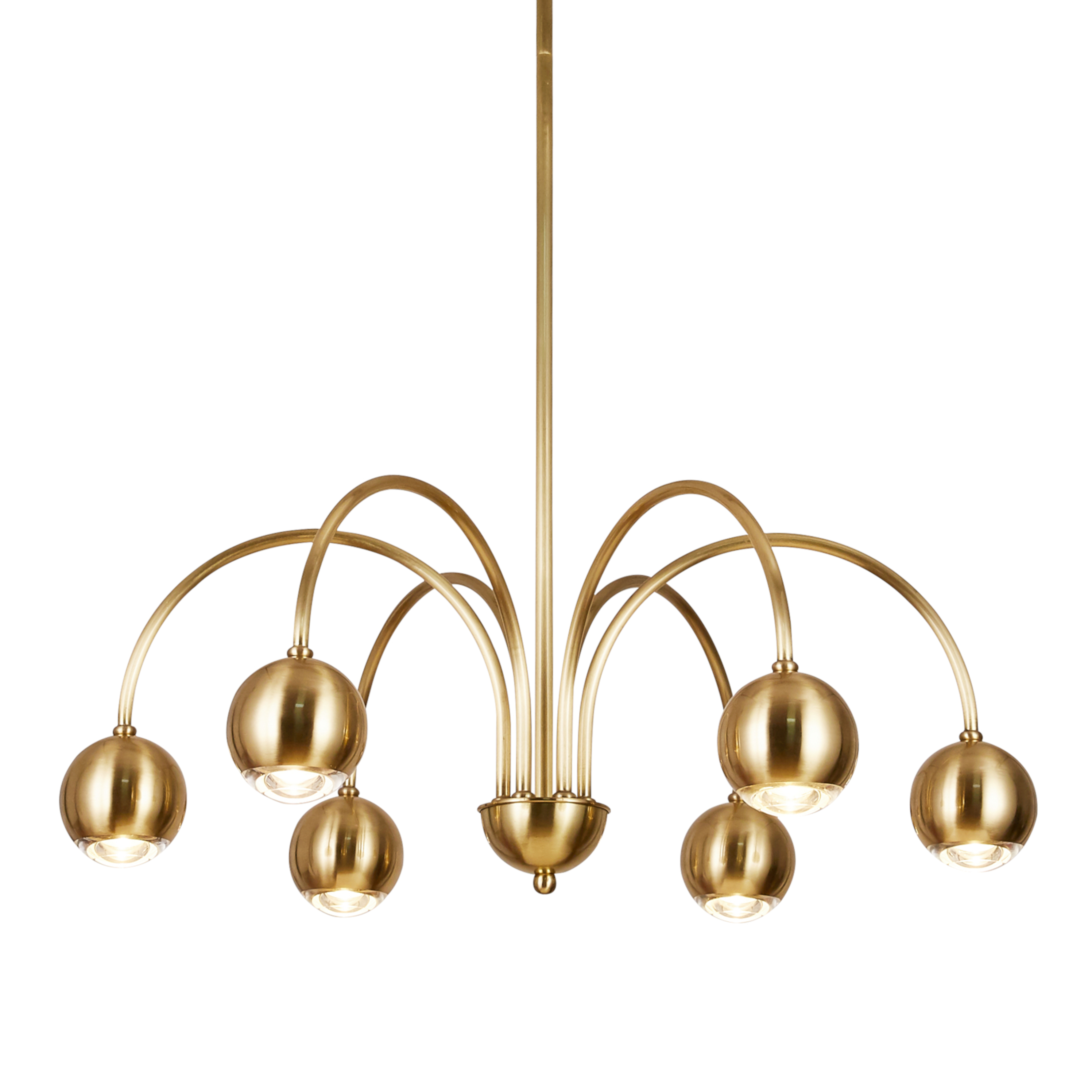 Olive Branching Brass Pendant Chandelier