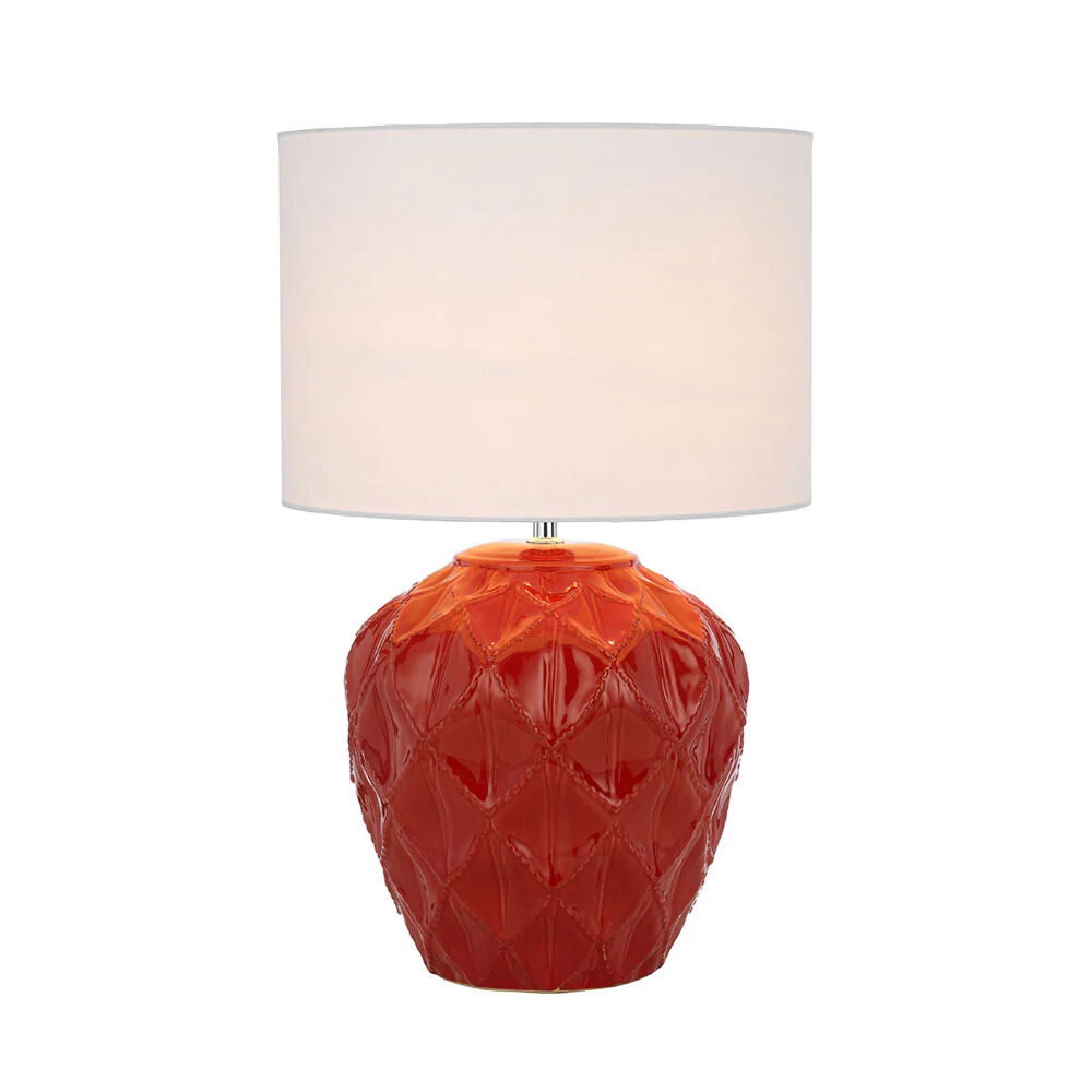 Dina Gloss Red Ceramic Table Lamp