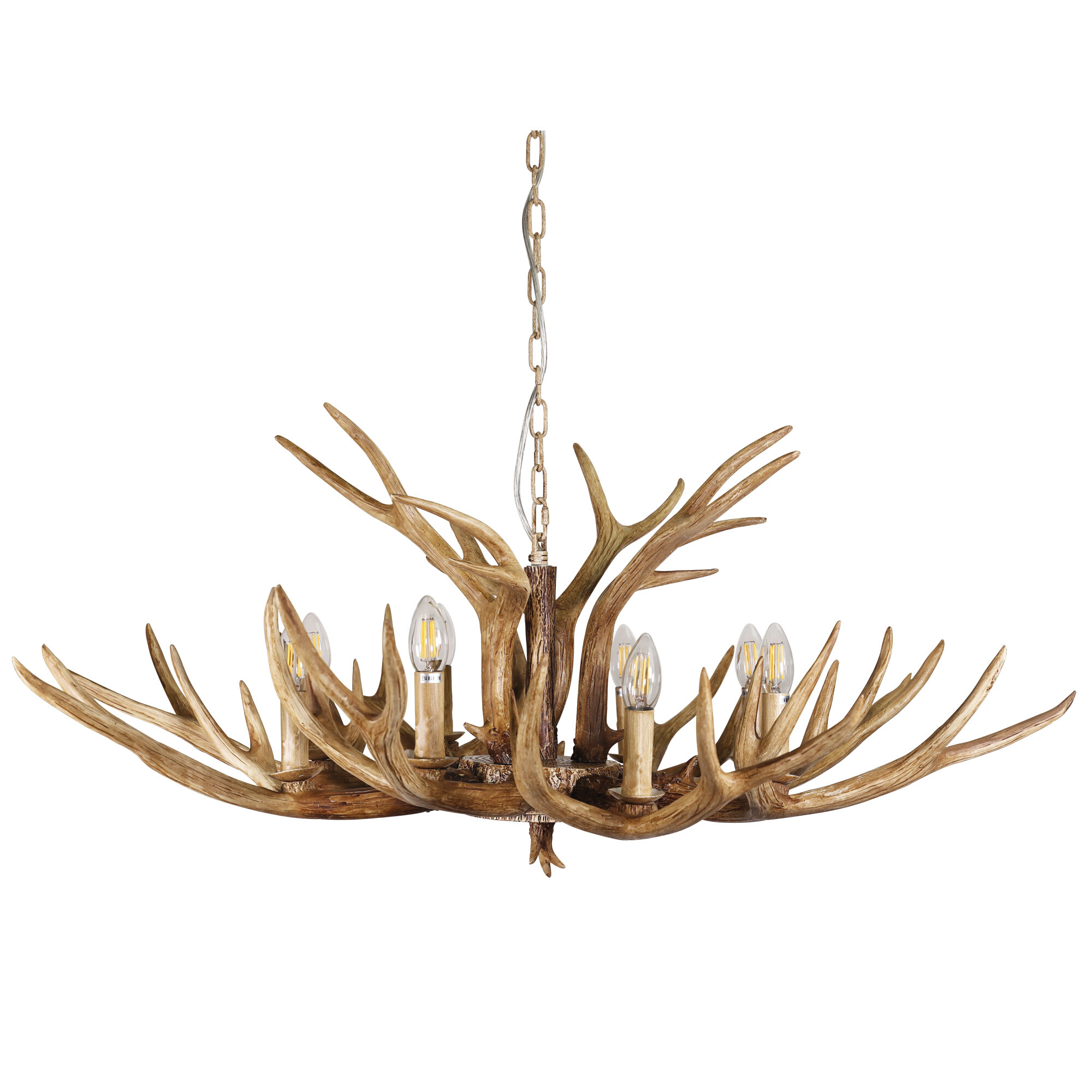 Congo Antler Resin Designer Octet Chandelier
