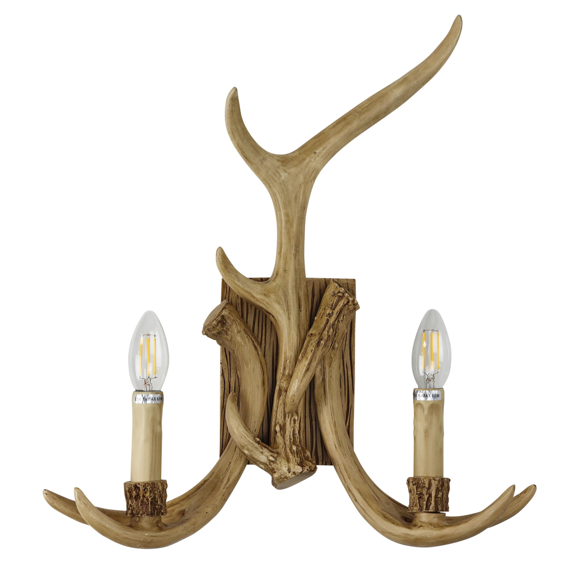 Congo Antler Resin Designer Twin Wall Light