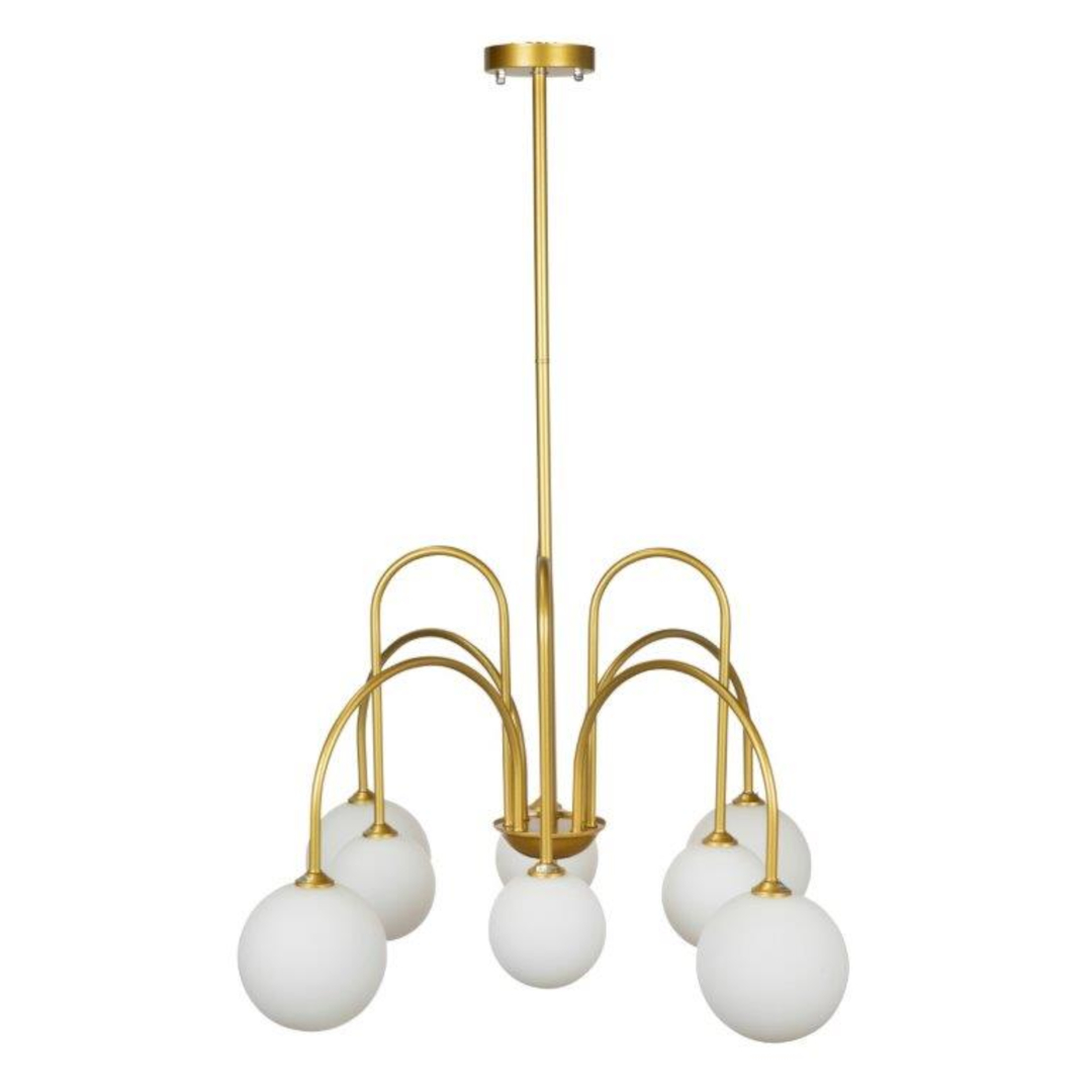 Reims Gold Octet Branching Pendant Chandelier