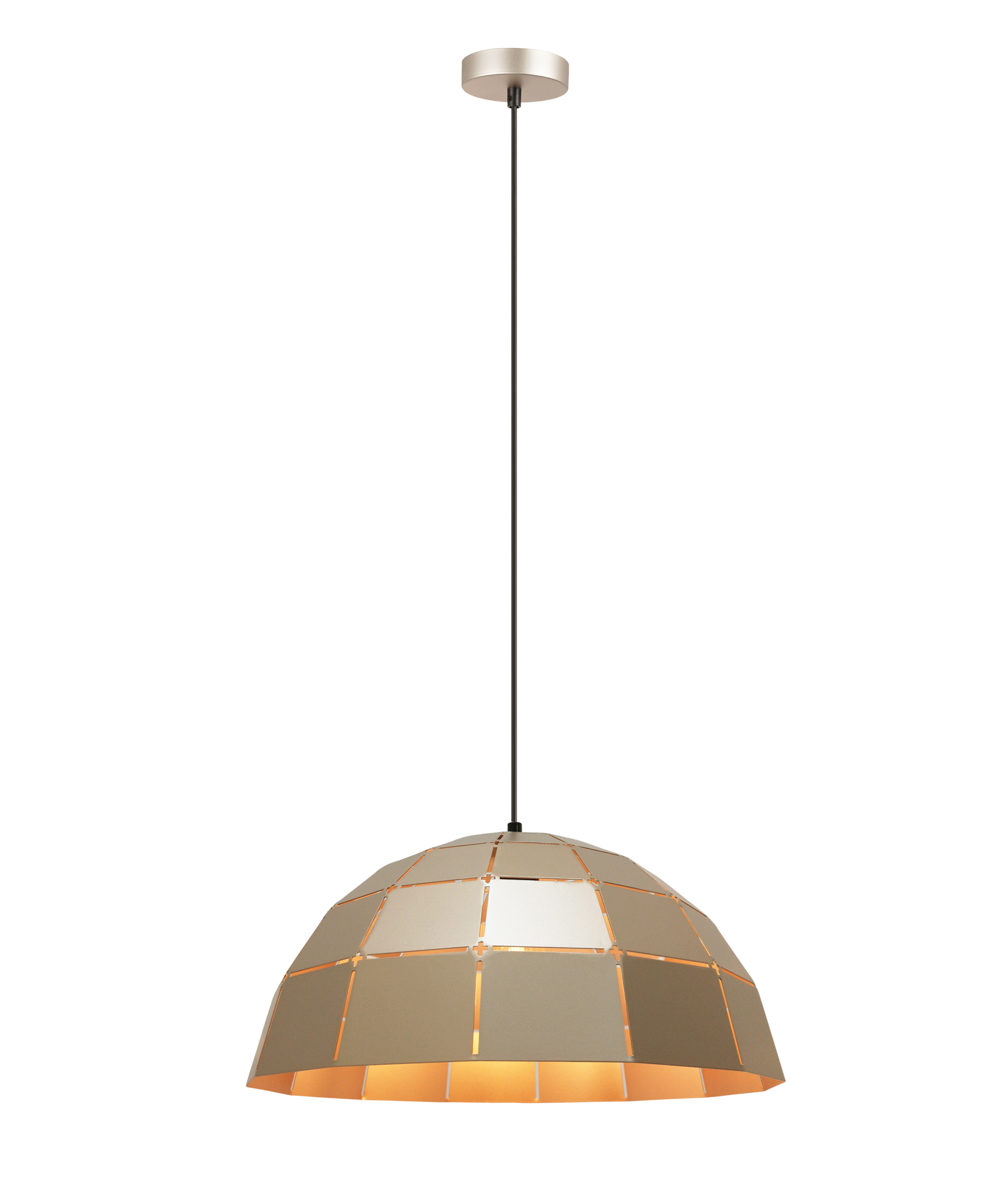 Abilene Champagne Gold Dome Tiled Pendant