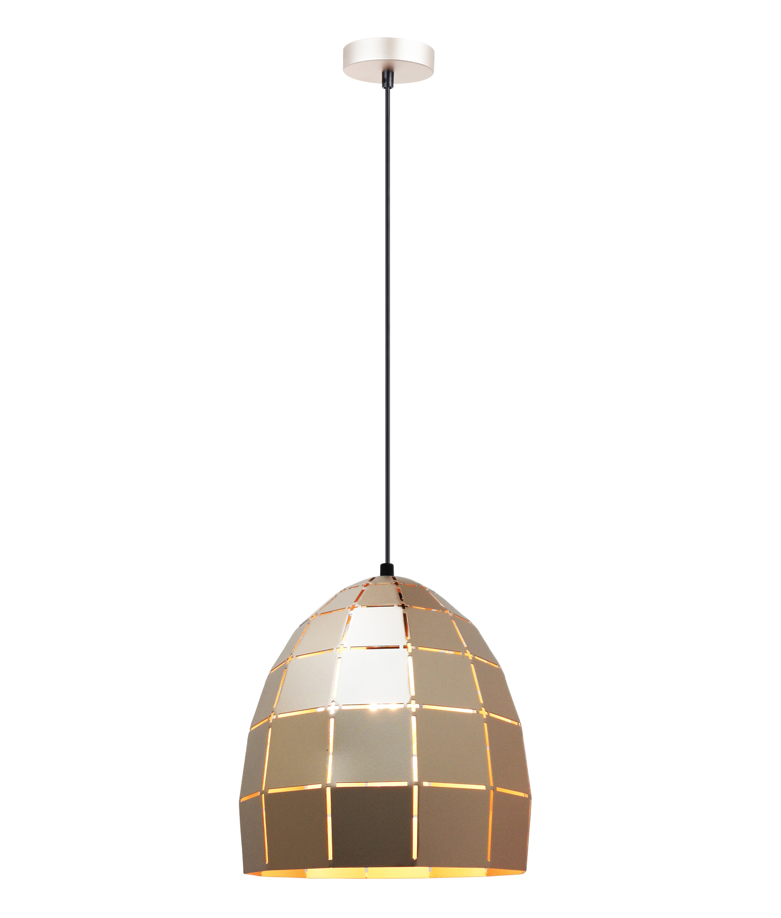 Abilene Champagne Gold Ellipse Tiled Pendant