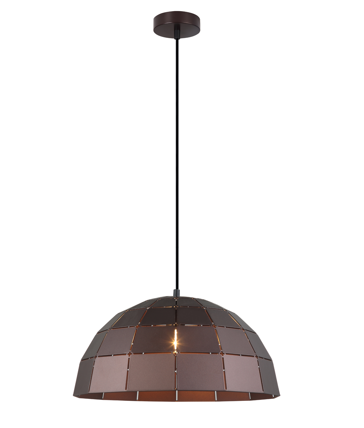 Abilene Dark Coffee Dome Tiled Pendant