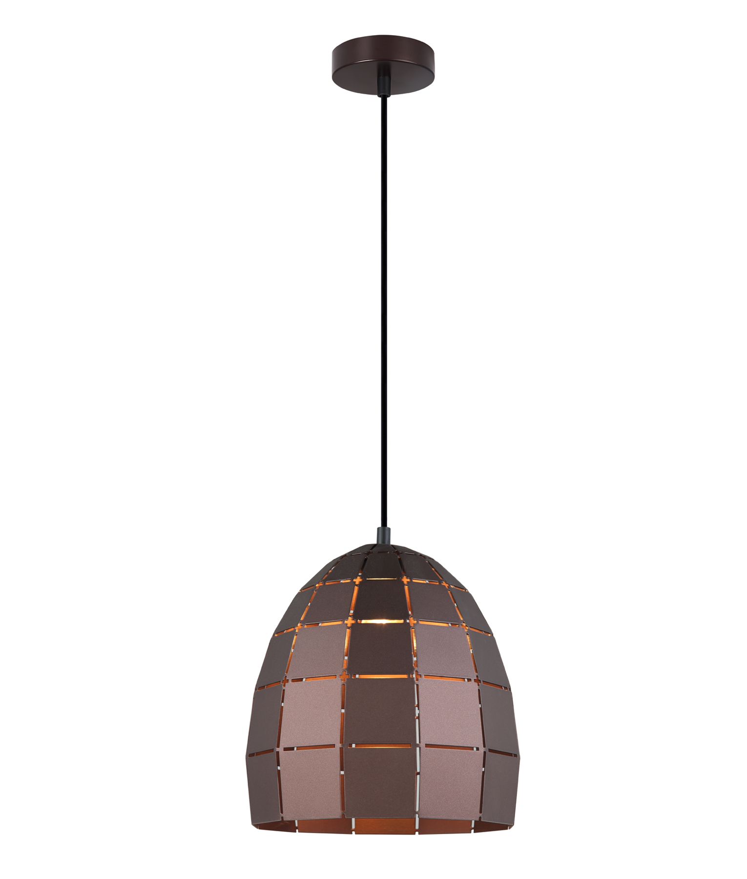 Abilene Dark Coffee Ellipse Tiled Pendant