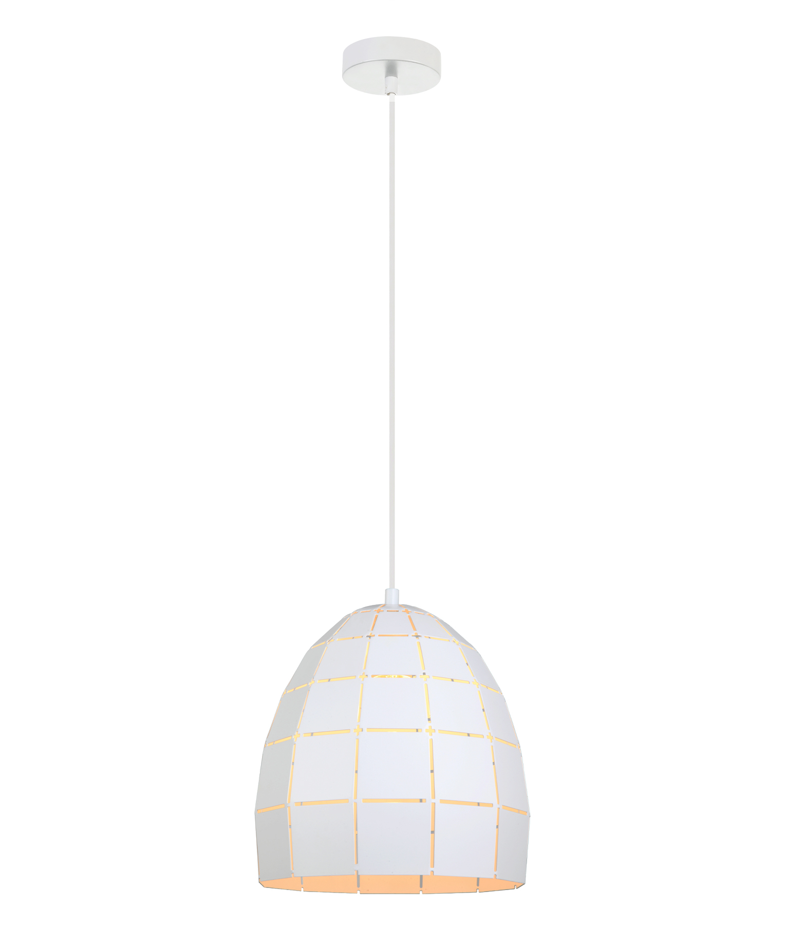 Abilene Matt White Ellipse Tiled Pendant