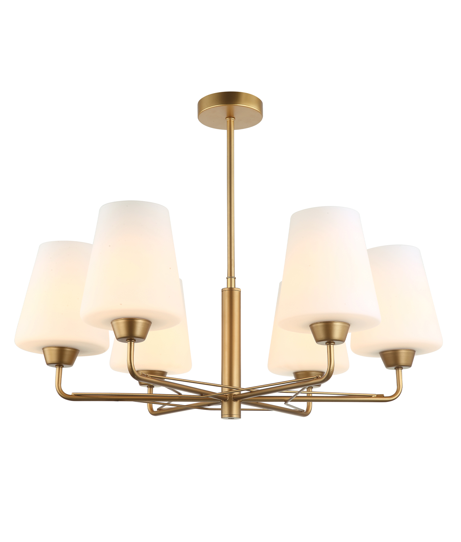 Asuncion Matt Gold Branching Glass Pendant
