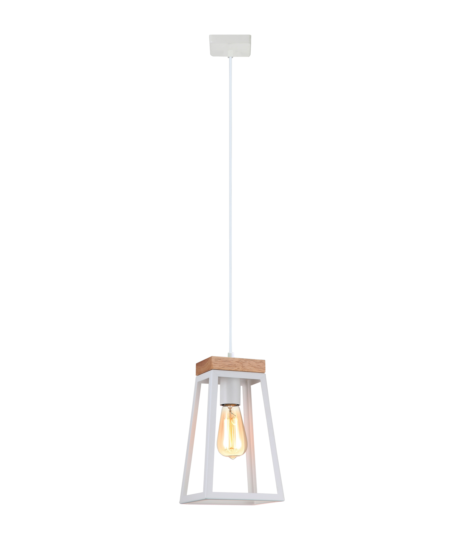Latvia Matt White Trapezium Pendant