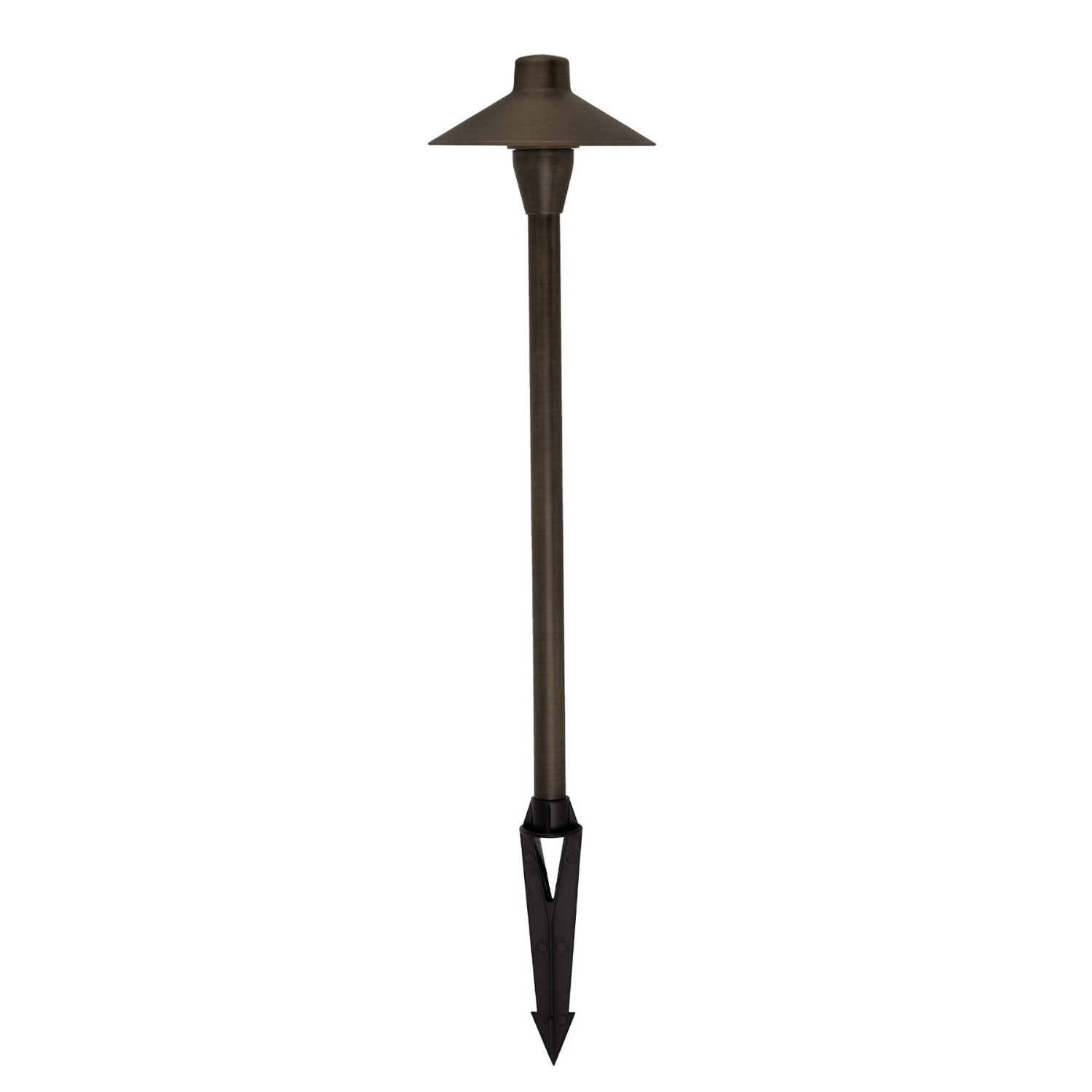 Caleb Rustic Brass Garden Spike Light