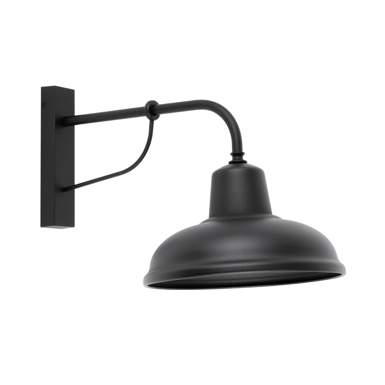 Danny Matt Black Dome Wall Light