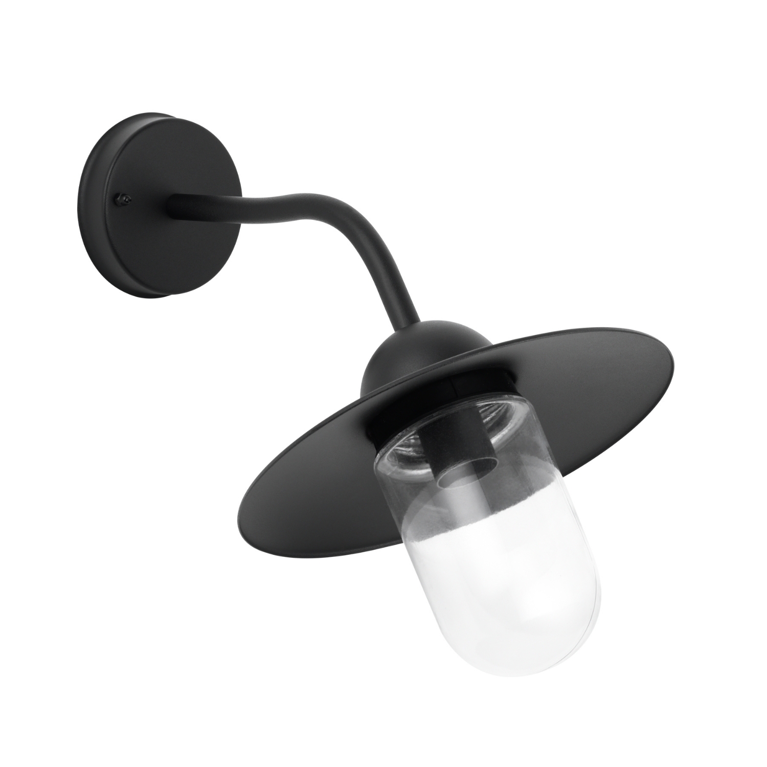 Danny Matt Black Sun Hat Wall Light