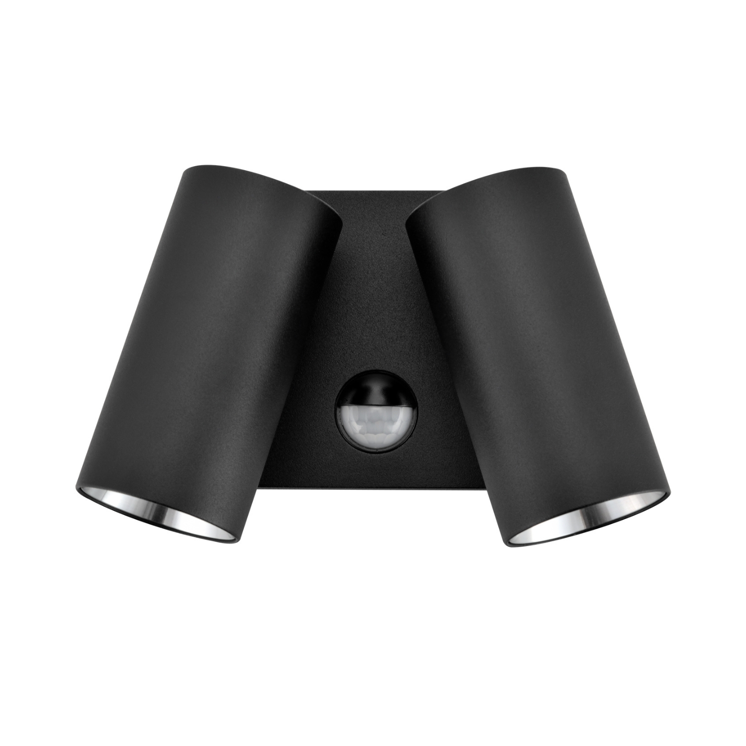 Luella Black Adjustable Twin Spot Wall Light with Sensor