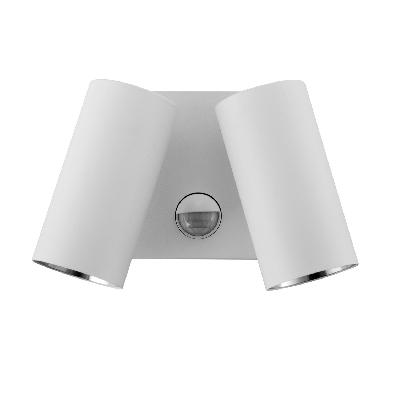 Luella White Adjustable Twin Spot Wall Light with Sensor