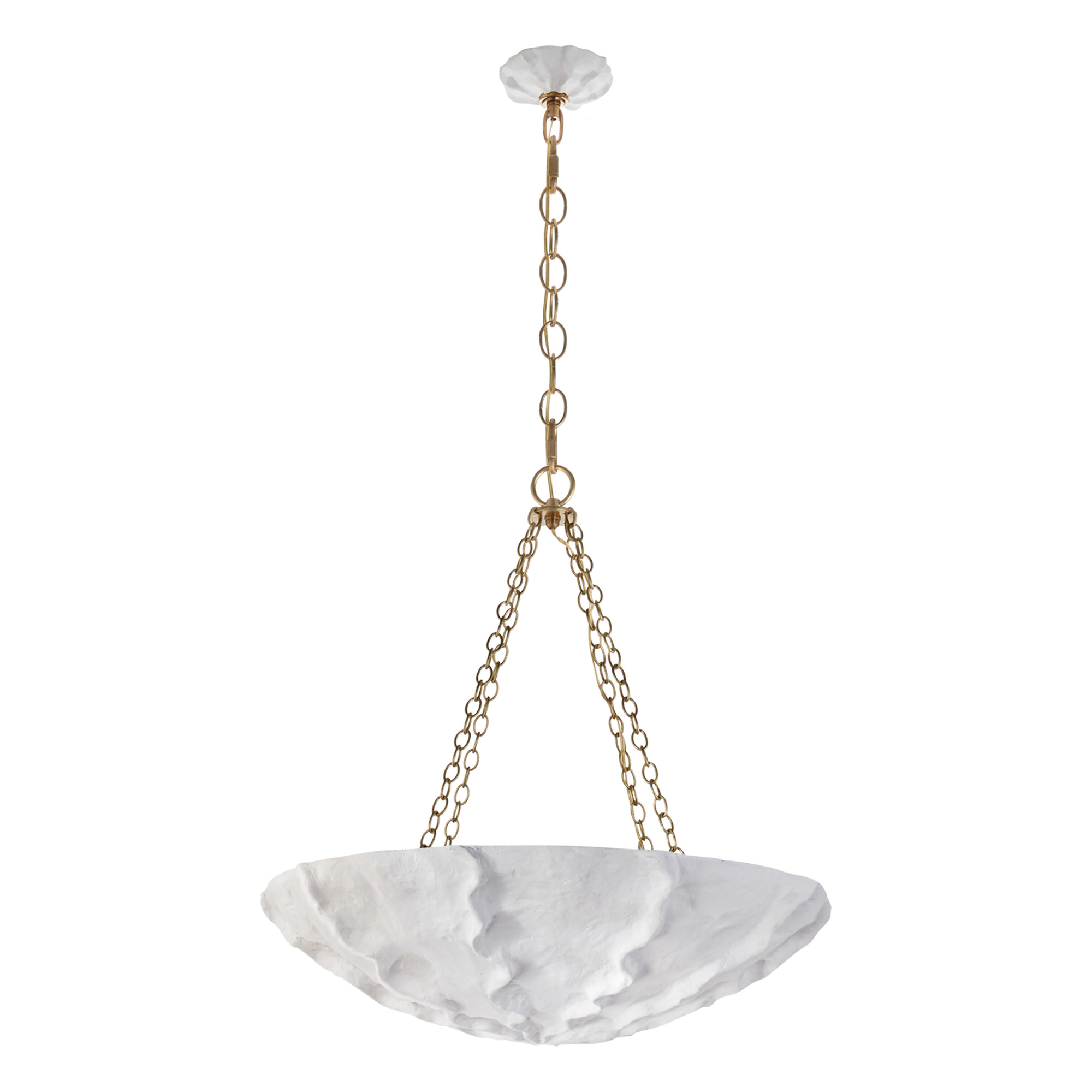 Benit Plaster White Sculpted Chandelier