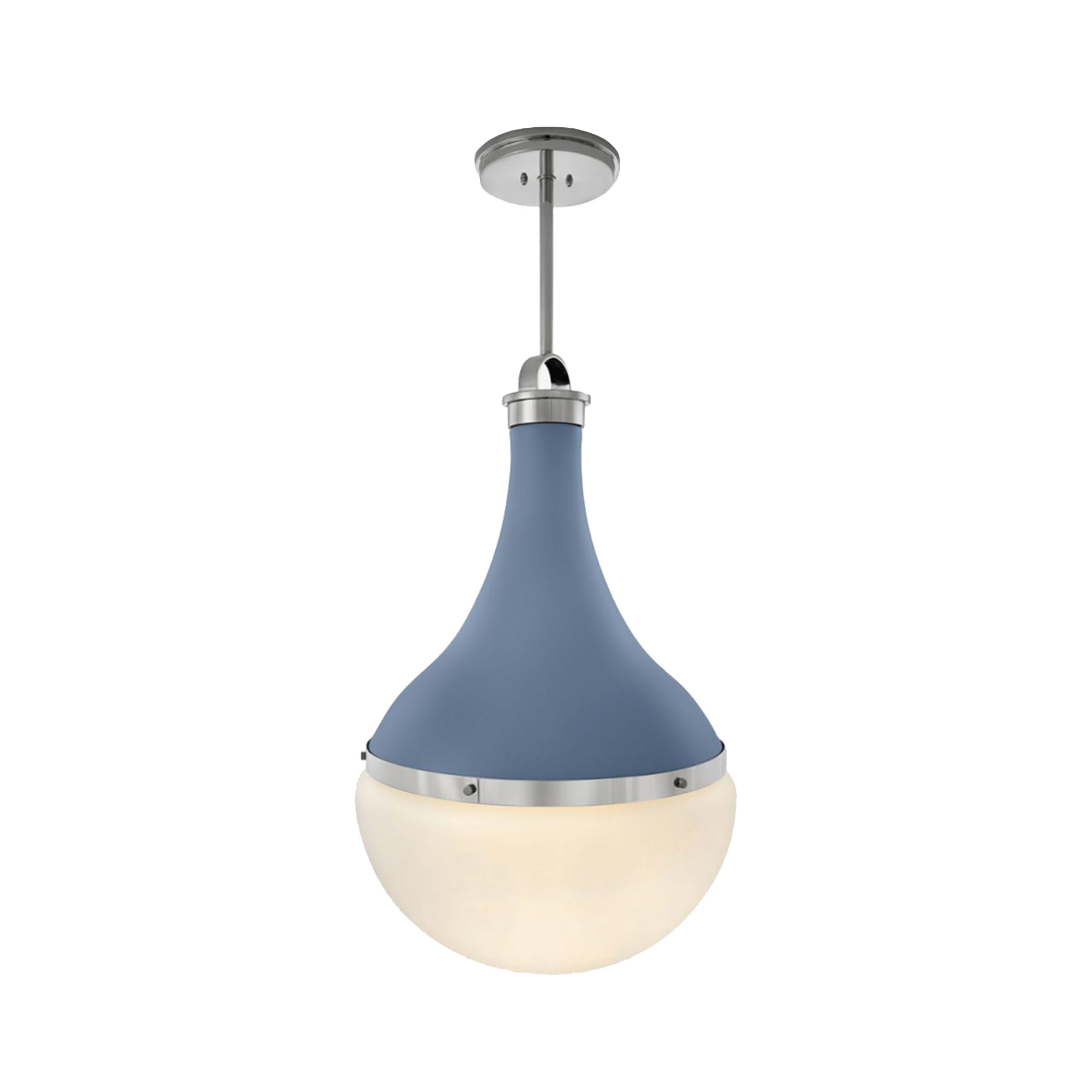 Harford Blue Heron and Polished Nickel Chandelier