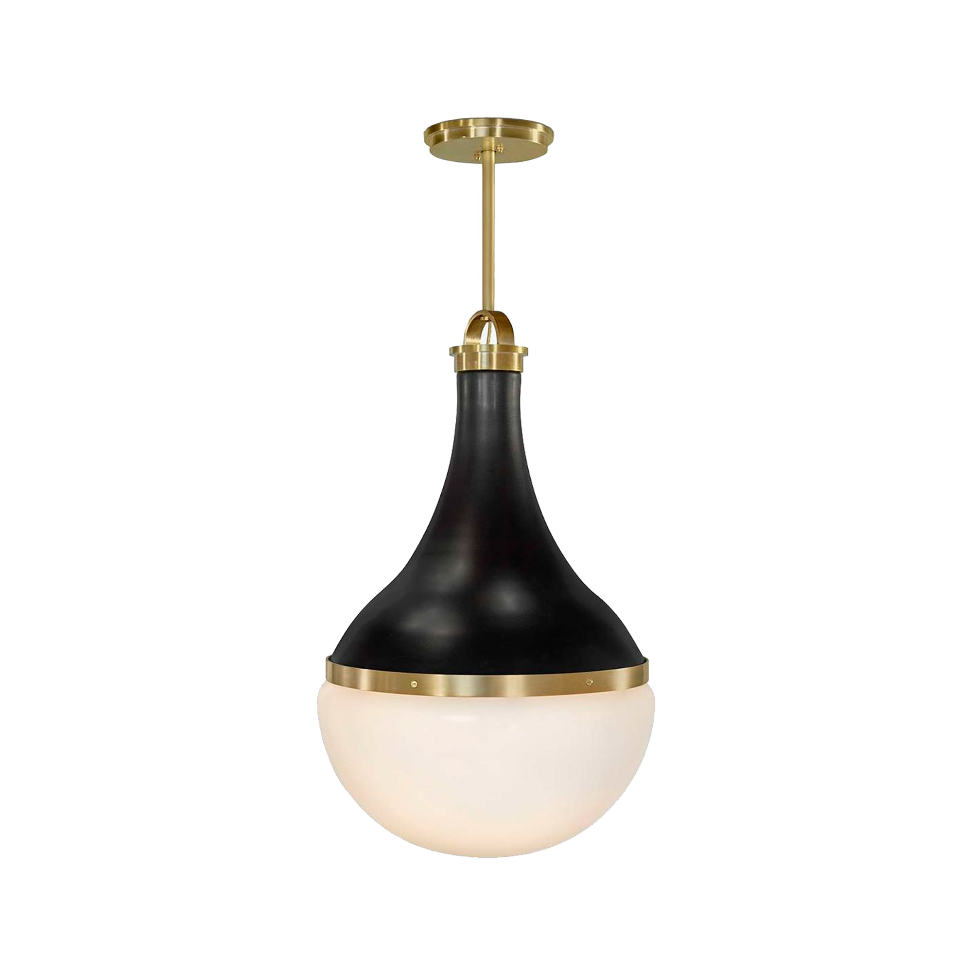 Harford Hewn Brass and Black Chandelier