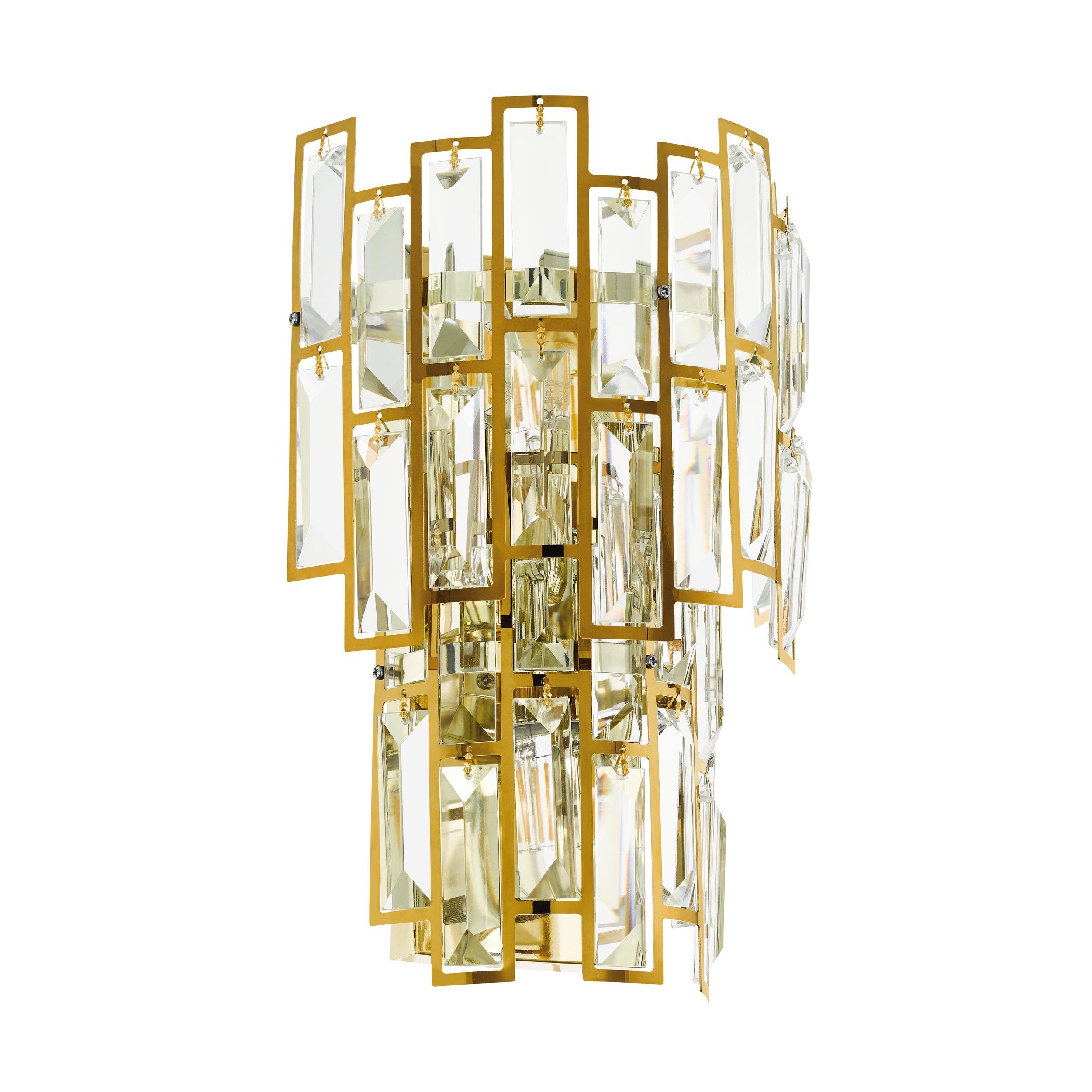 Calmeilles Brass Crystal Wall Light