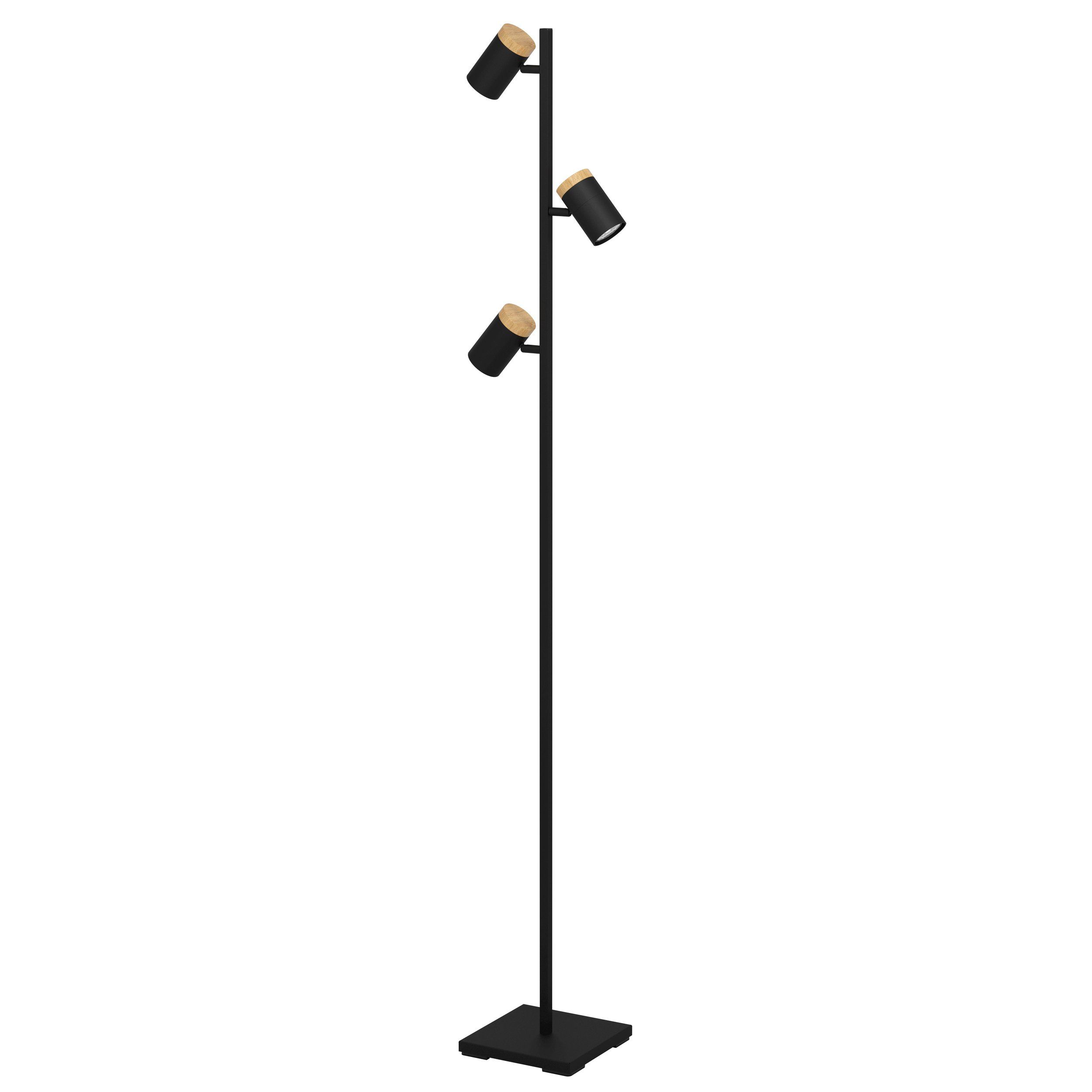 Cartagena Black and Wood Floor Lamp