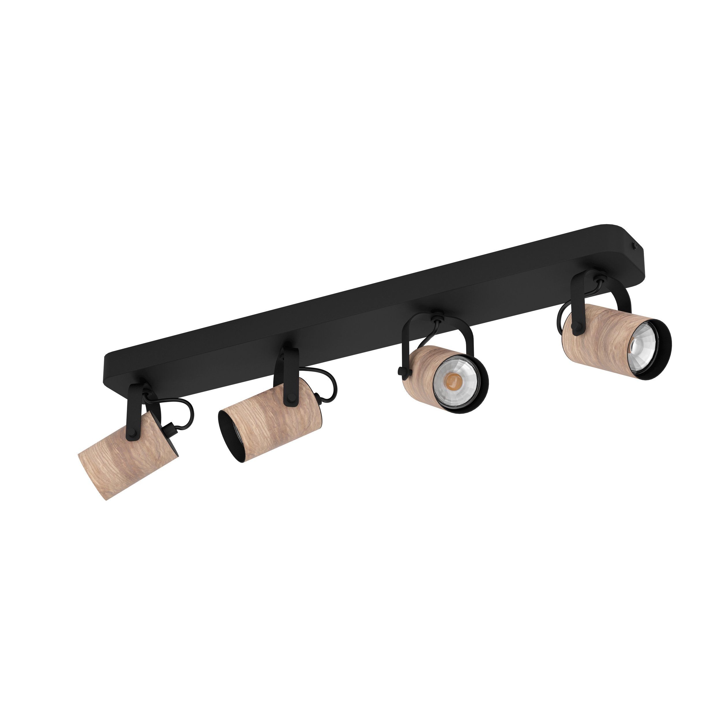 Cayuca Black and Wood Quad Spot Light