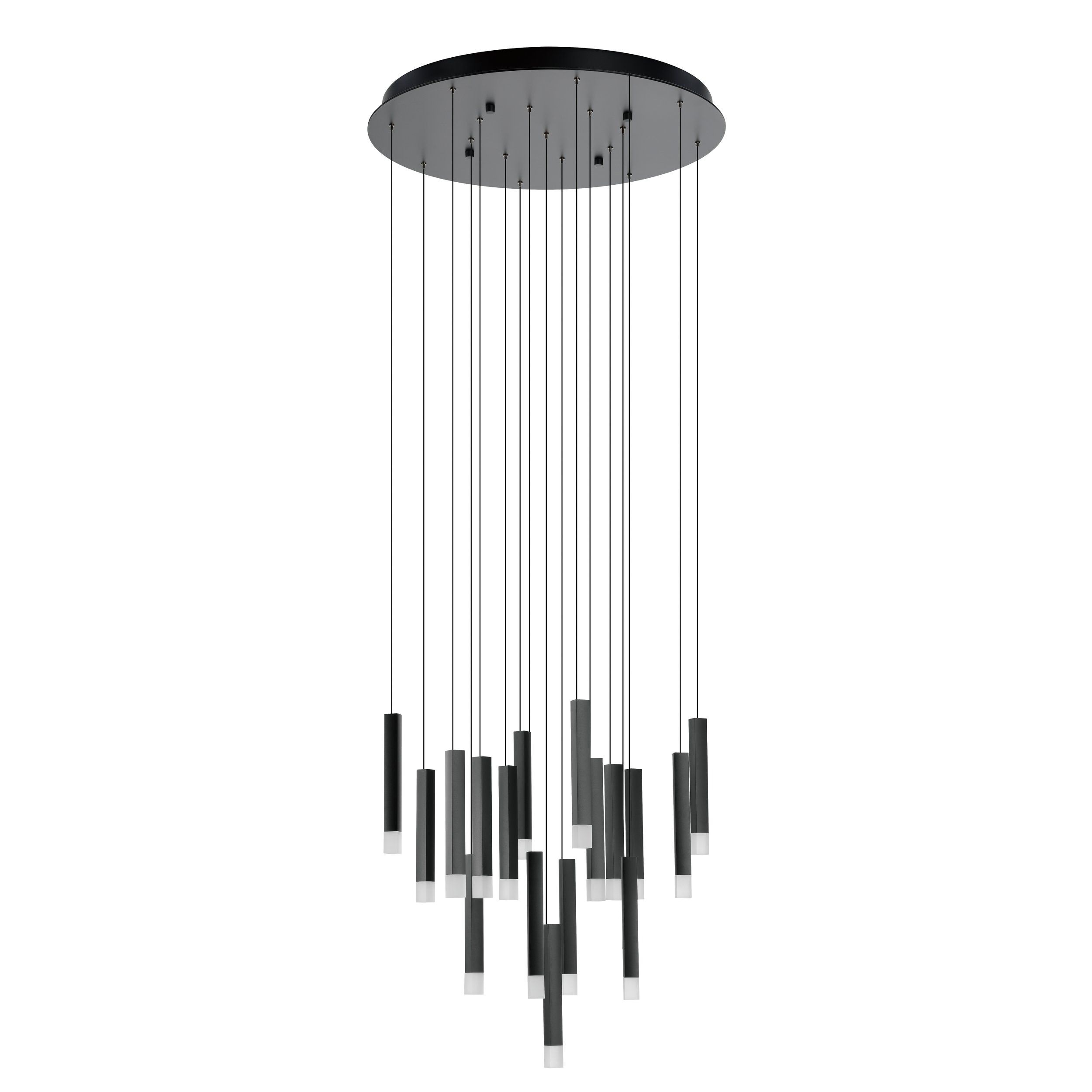 Estanerios Black Steel Multilight Cluster Pendant